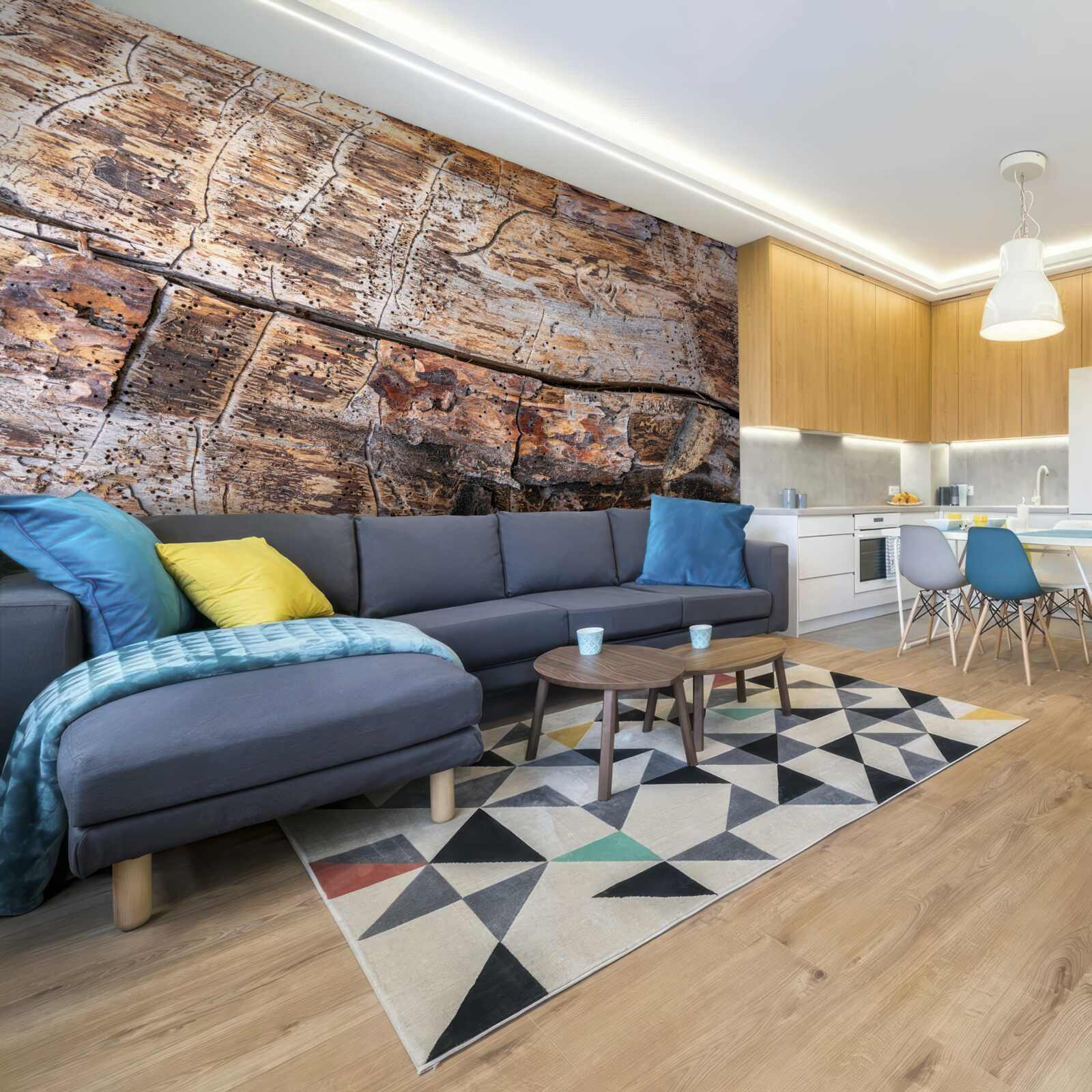 Fotobehang structuur van rottend houtmateriaal