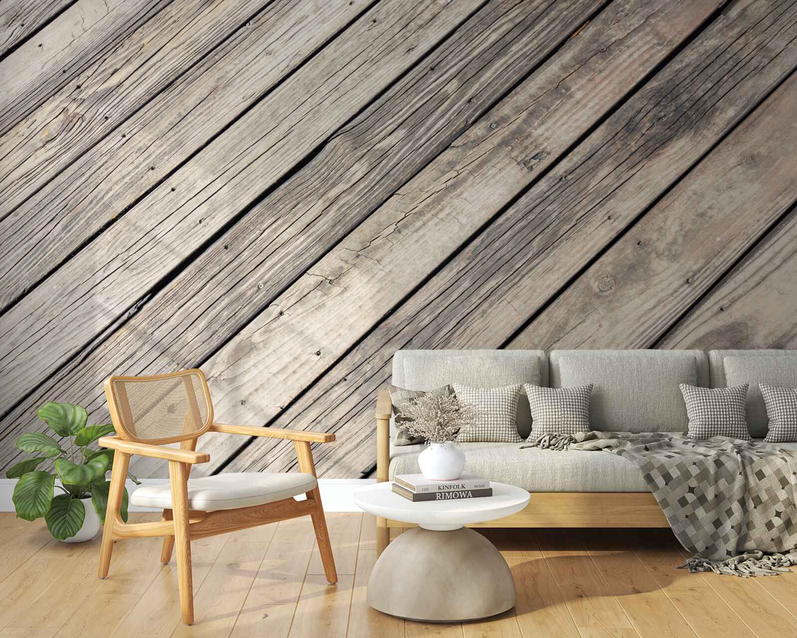 Fotobehang houten achtergrond van oude planken