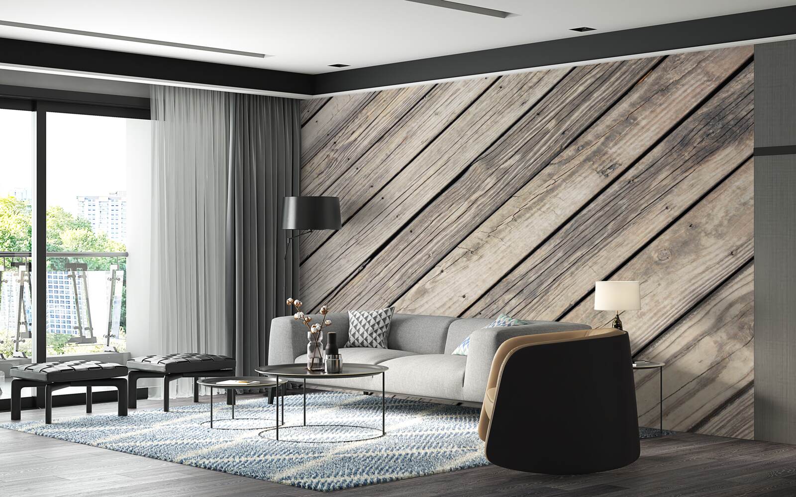 Fotobehang houten achtergrond van oude planken