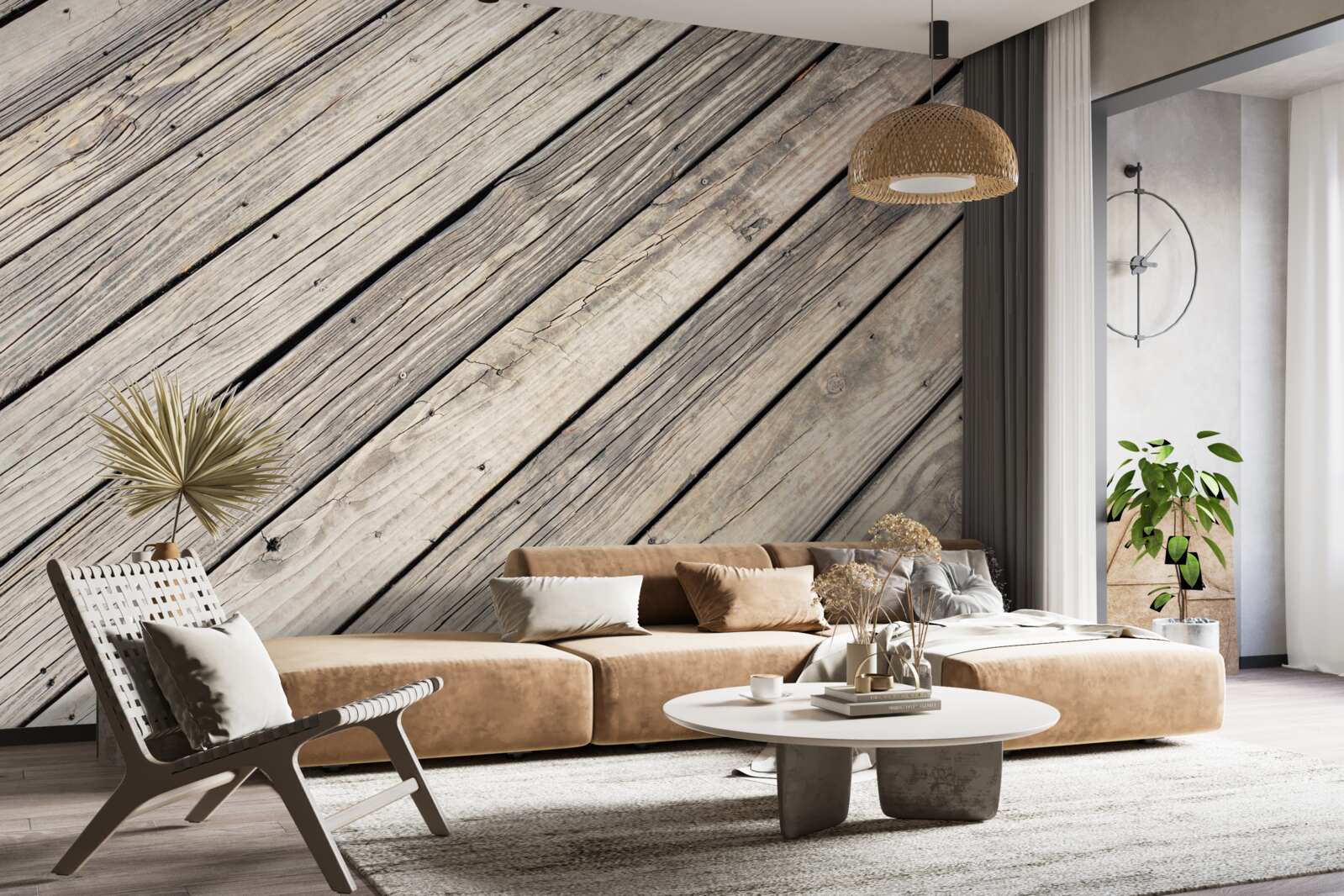 Fotobehang houten achtergrond van oude planken