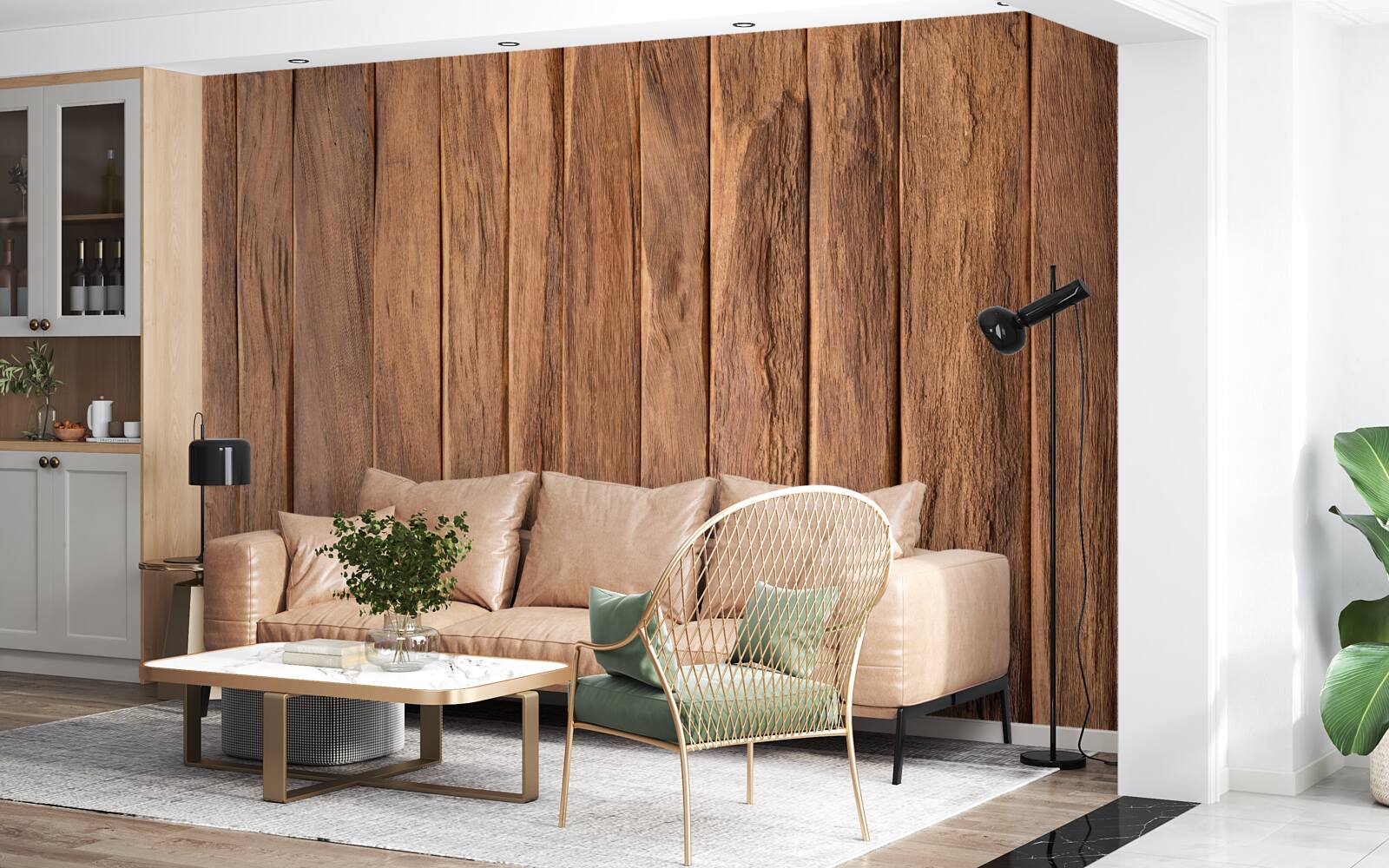 Fotobehang houten plank met structuur