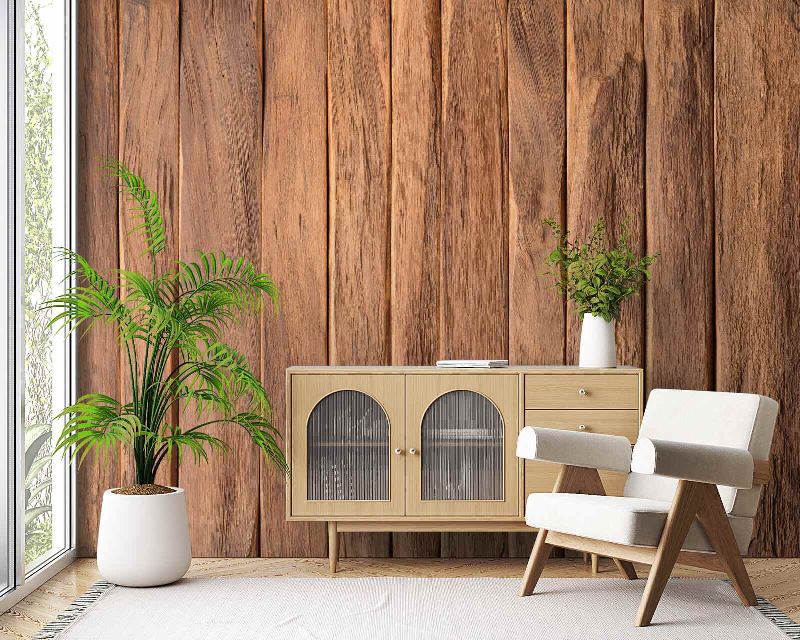 Fotobehang houten plank met structuur