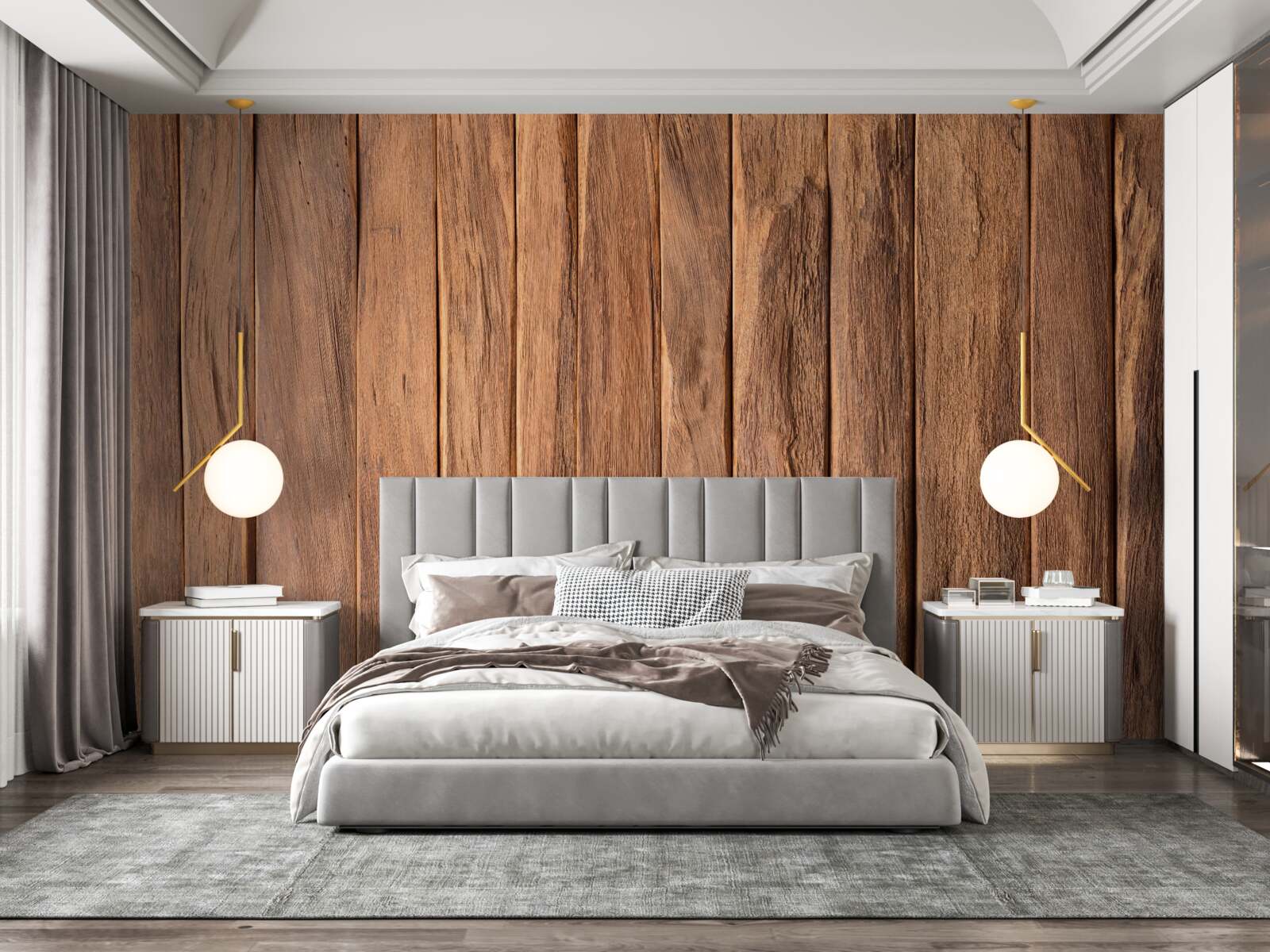 Fotobehang houten plank met structuur