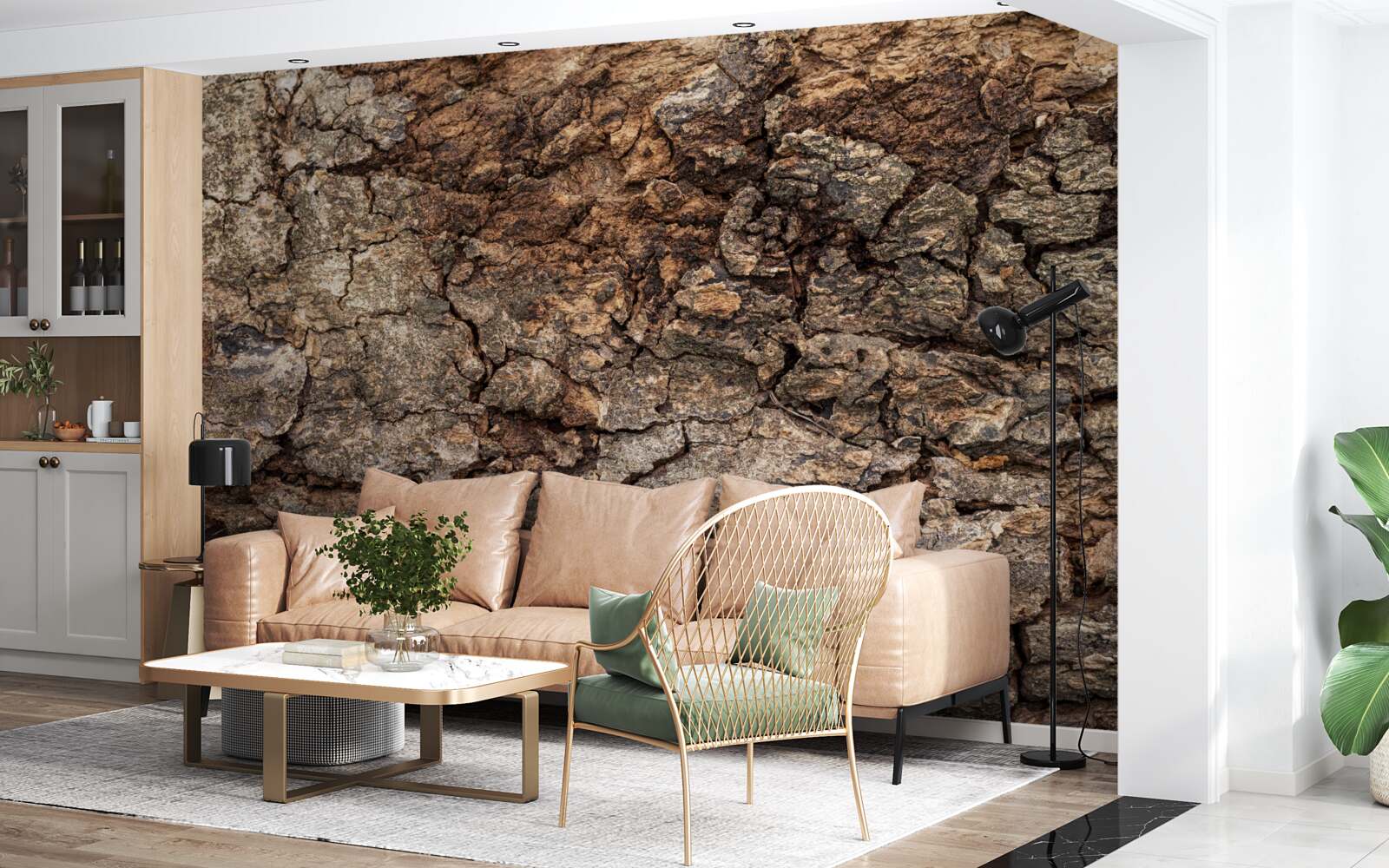 Fotobehang authentieke houten huid