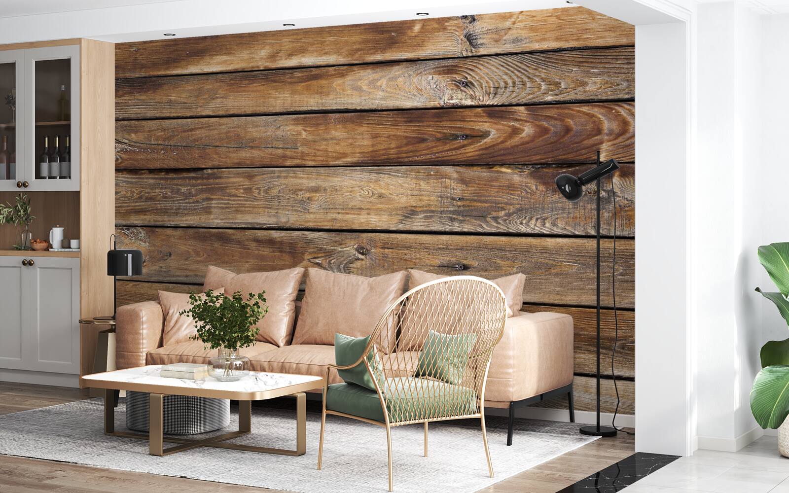 Fotobehang achtergrond, antiek en gemaakt van hout