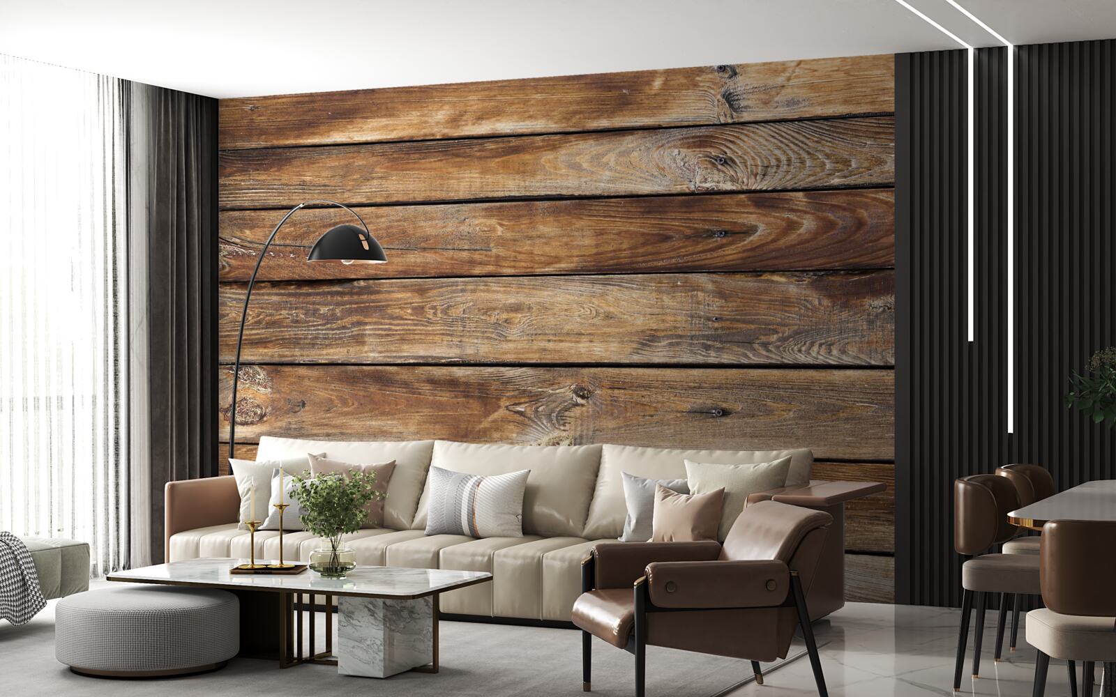 Fotobehang achtergrond, antiek en gemaakt van hout