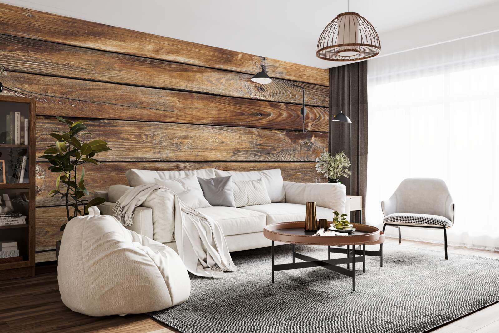 Fotobehang achtergrond, antiek en gemaakt van hout