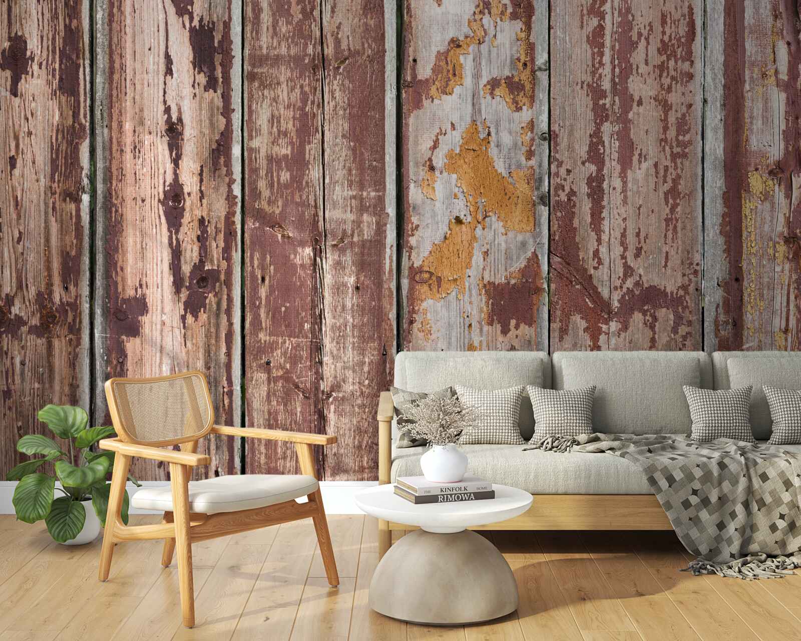 Fotobehang houten achtergrond gedrenkt in vocht