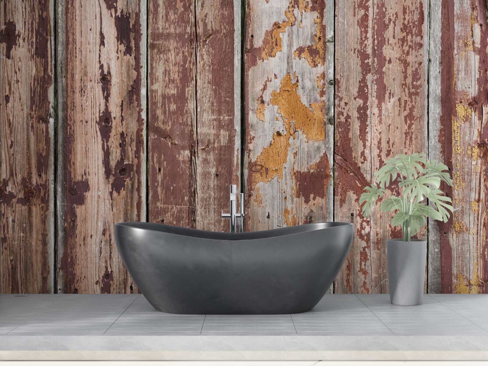Fotobehang houten achtergrond gedrenkt in vocht