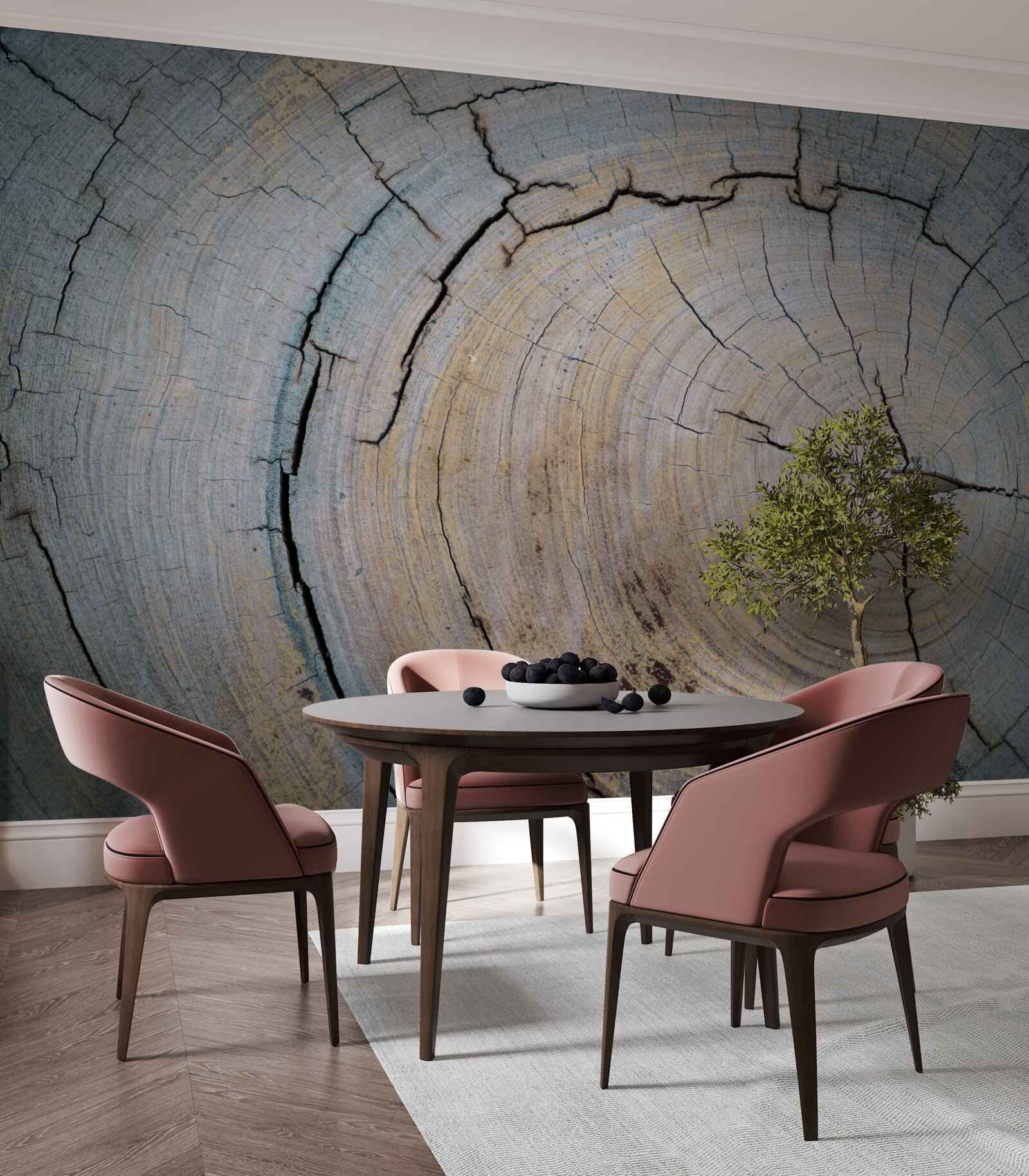 Fotobehang detailweergave van de boomstam