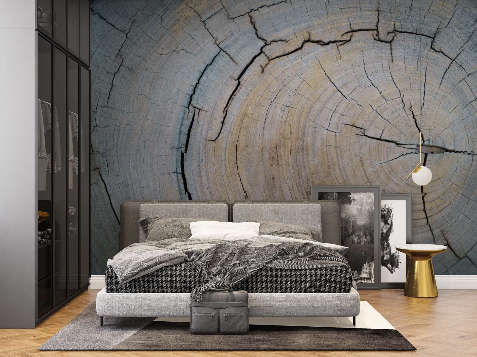 Fotobehang detailweergave van de boomstam