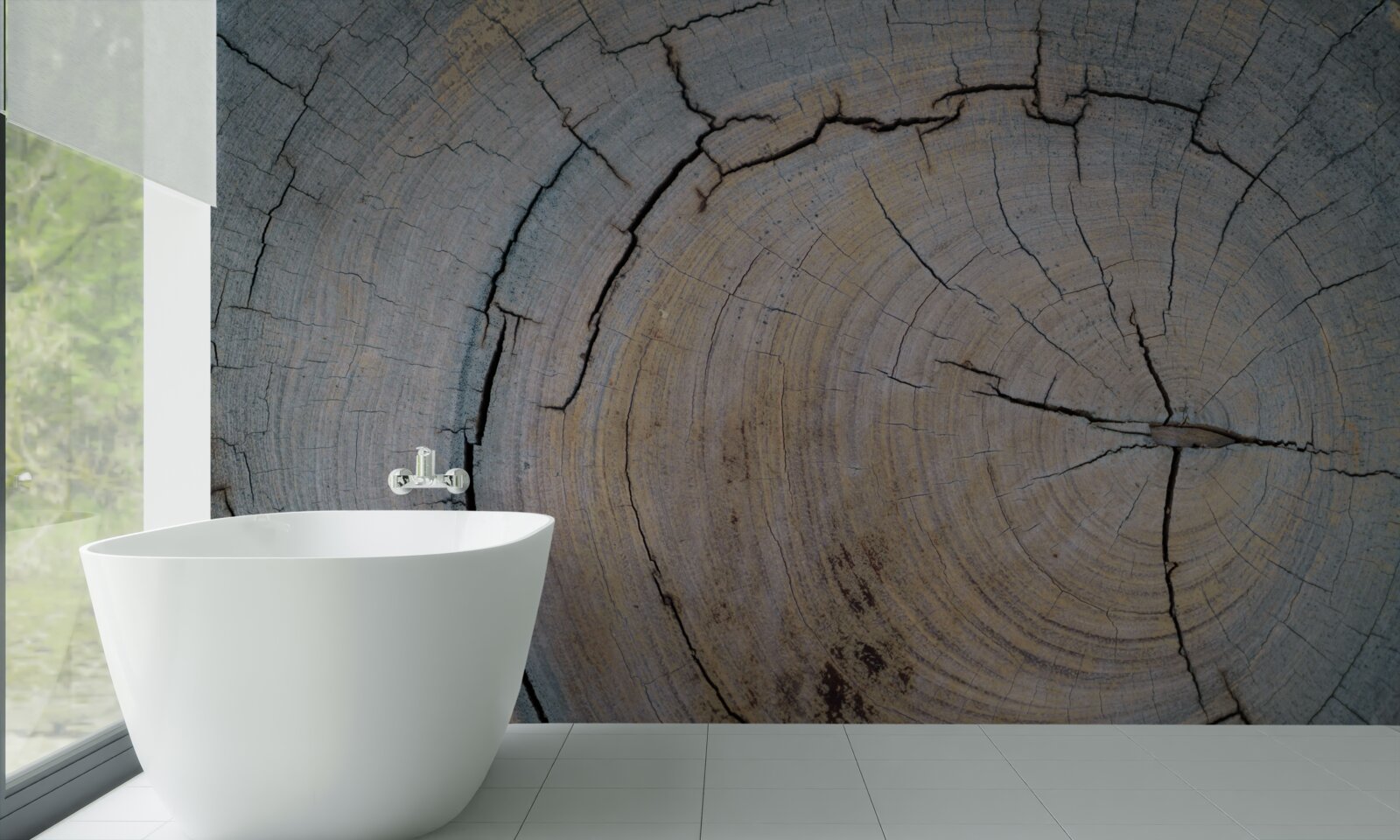 Fotobehang detailweergave van de boomstam