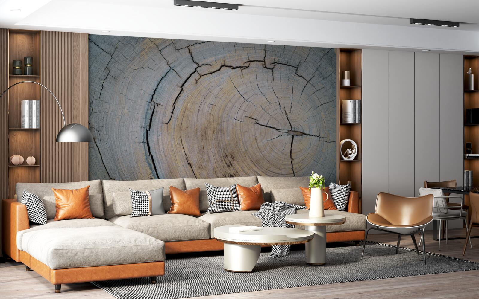 Fotobehang detailweergave van de boomstam