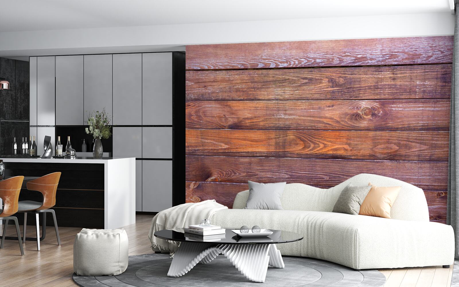 Fotobehang houten plankstructuur