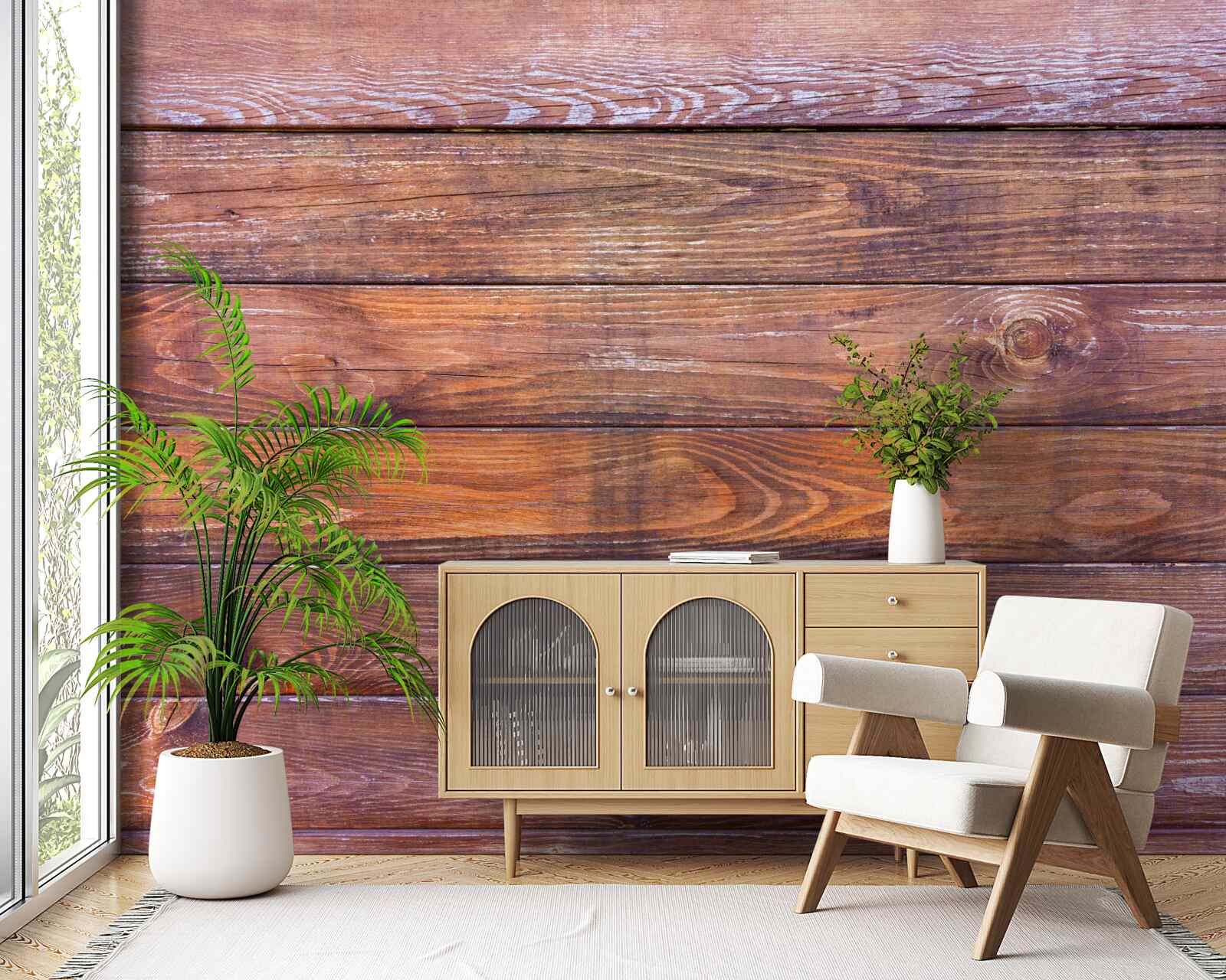 Fotobehang houten plankstructuur