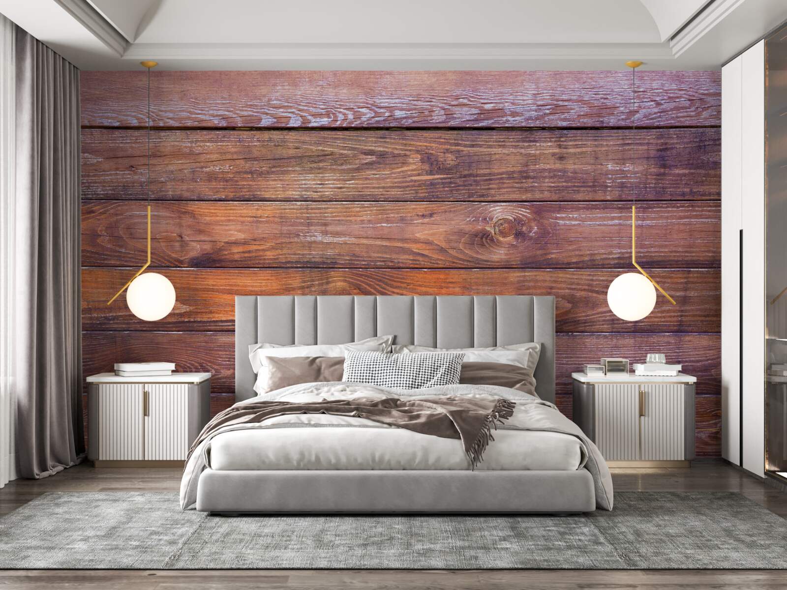 Fotobehang houten plankstructuur