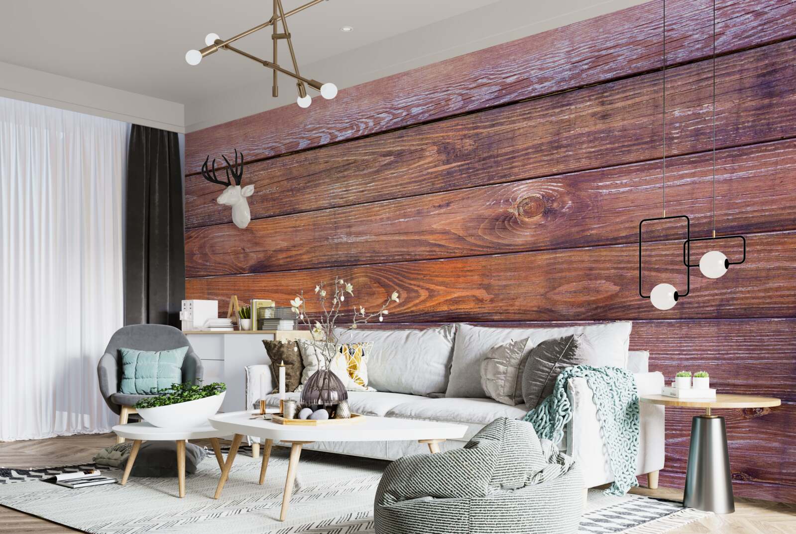 Fotobehang houten plankstructuur