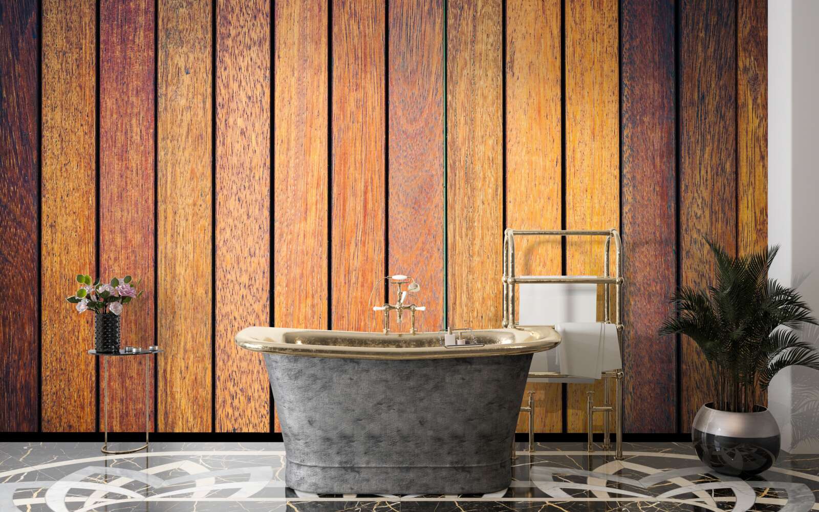 Fotobehang texturen van antiek hout