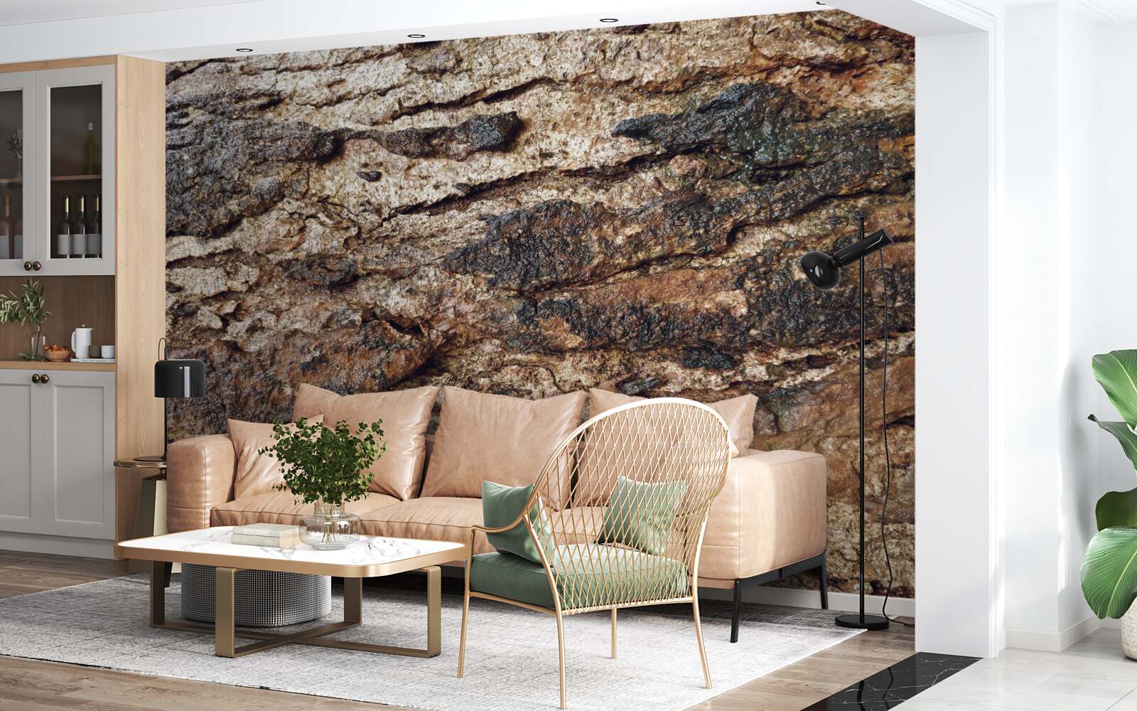 Fotobehang aantrekkelijk natuurlijk leder