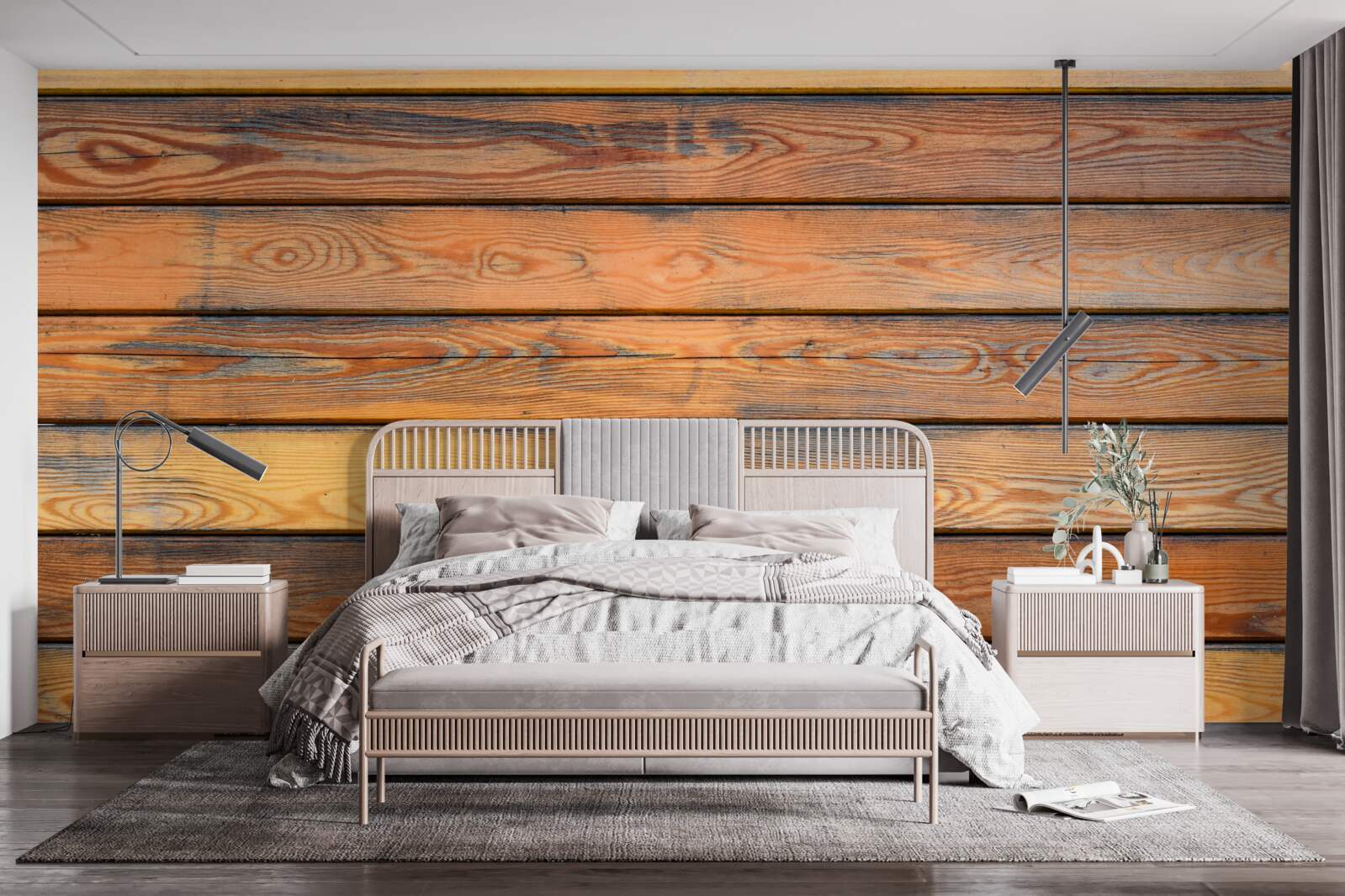 Fotobehang antieke houten planken