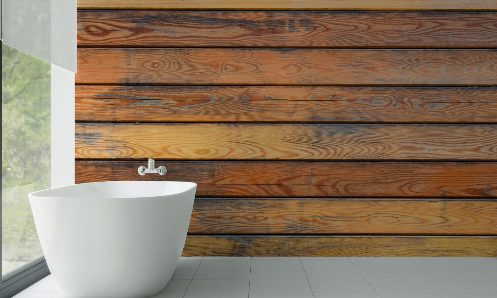 Fotobehang antieke houten planken