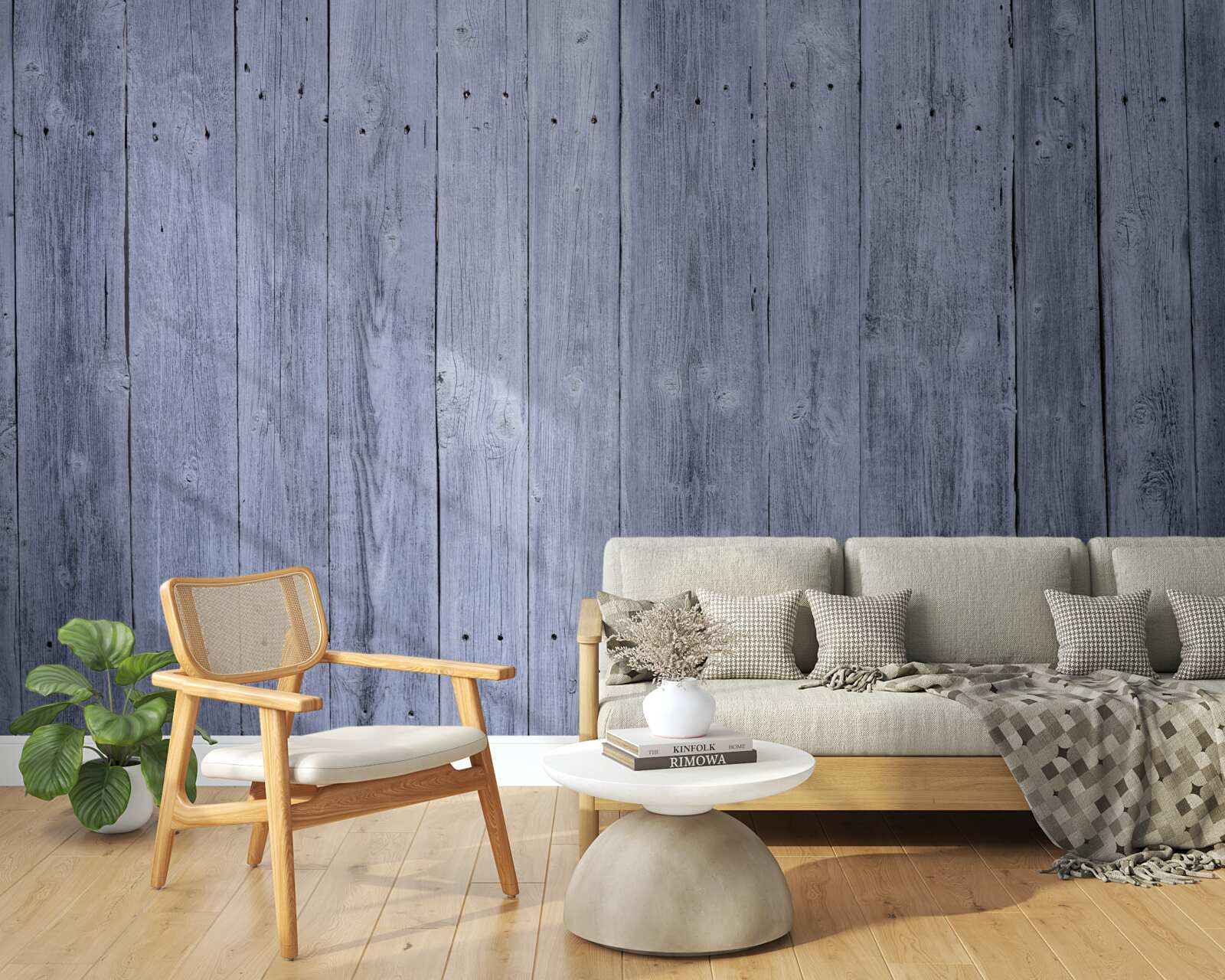 Fotobehang historische houten schutting