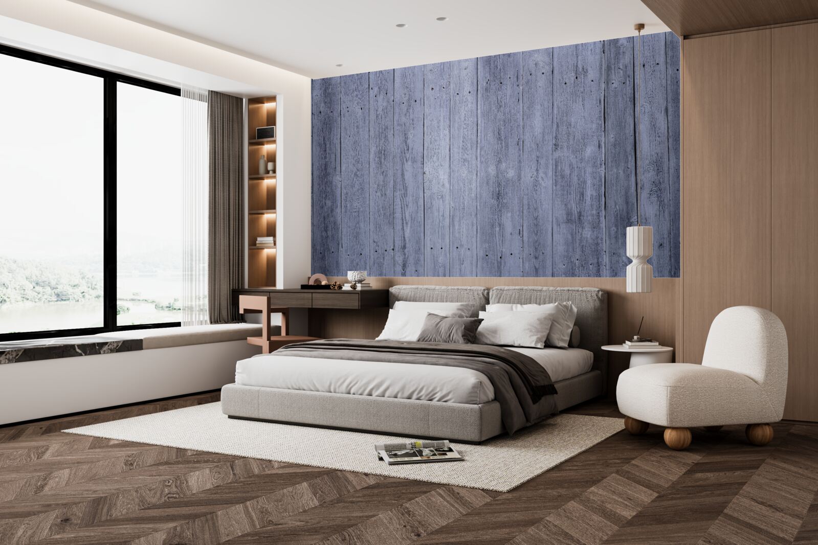 Fotobehang historische houten schutting