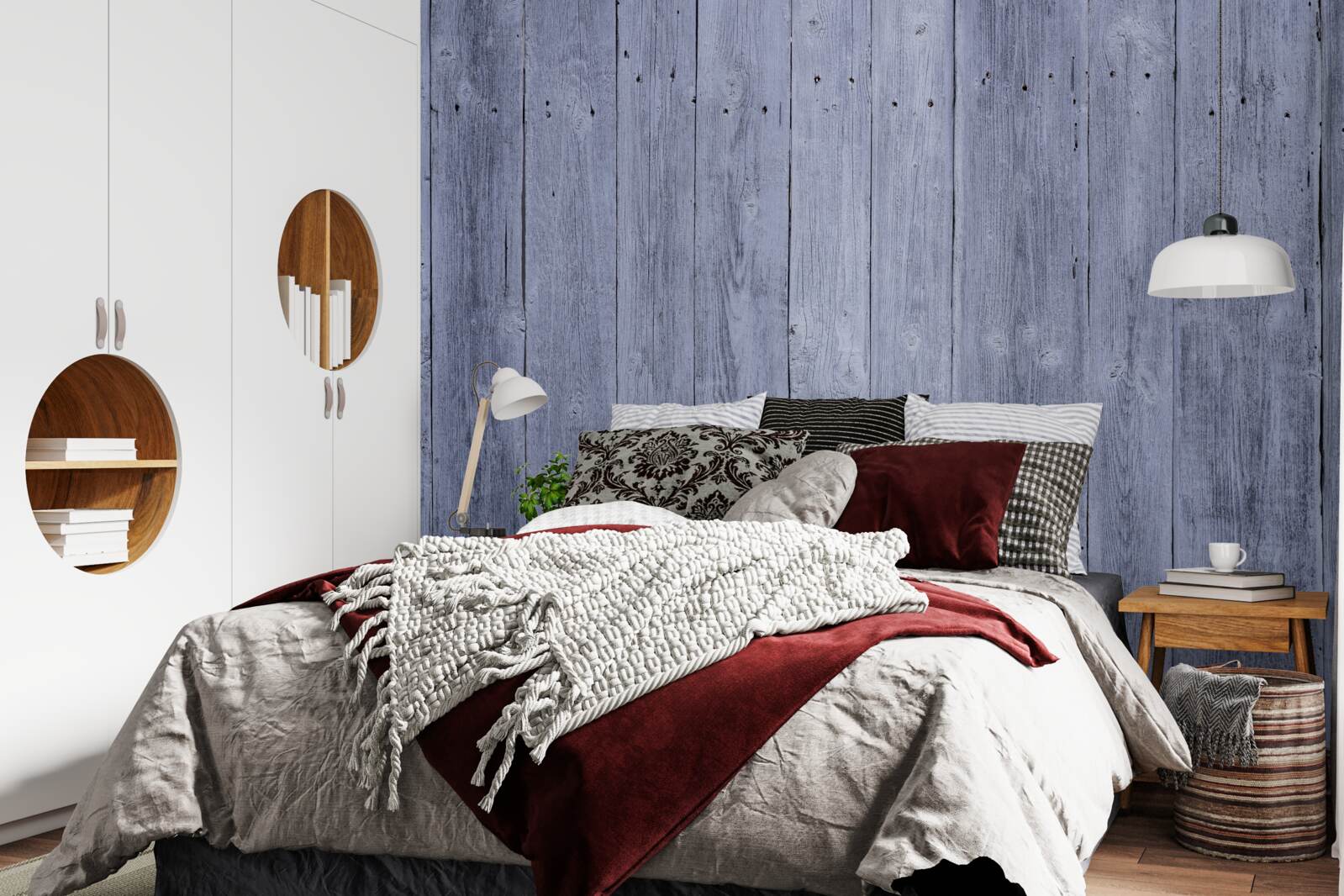 Fotobehang historische houten schutting