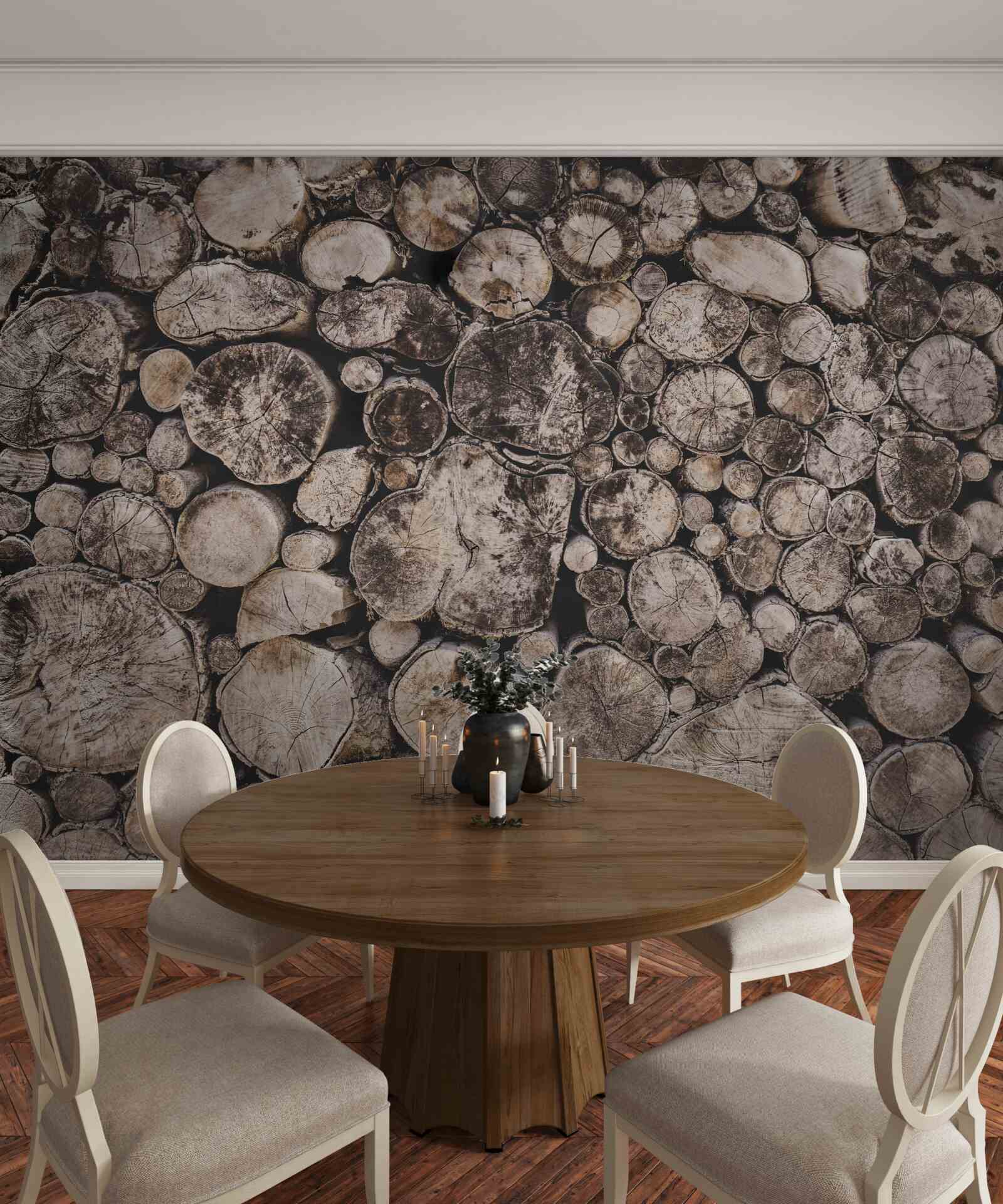 Fotobehang onreine stukken hout