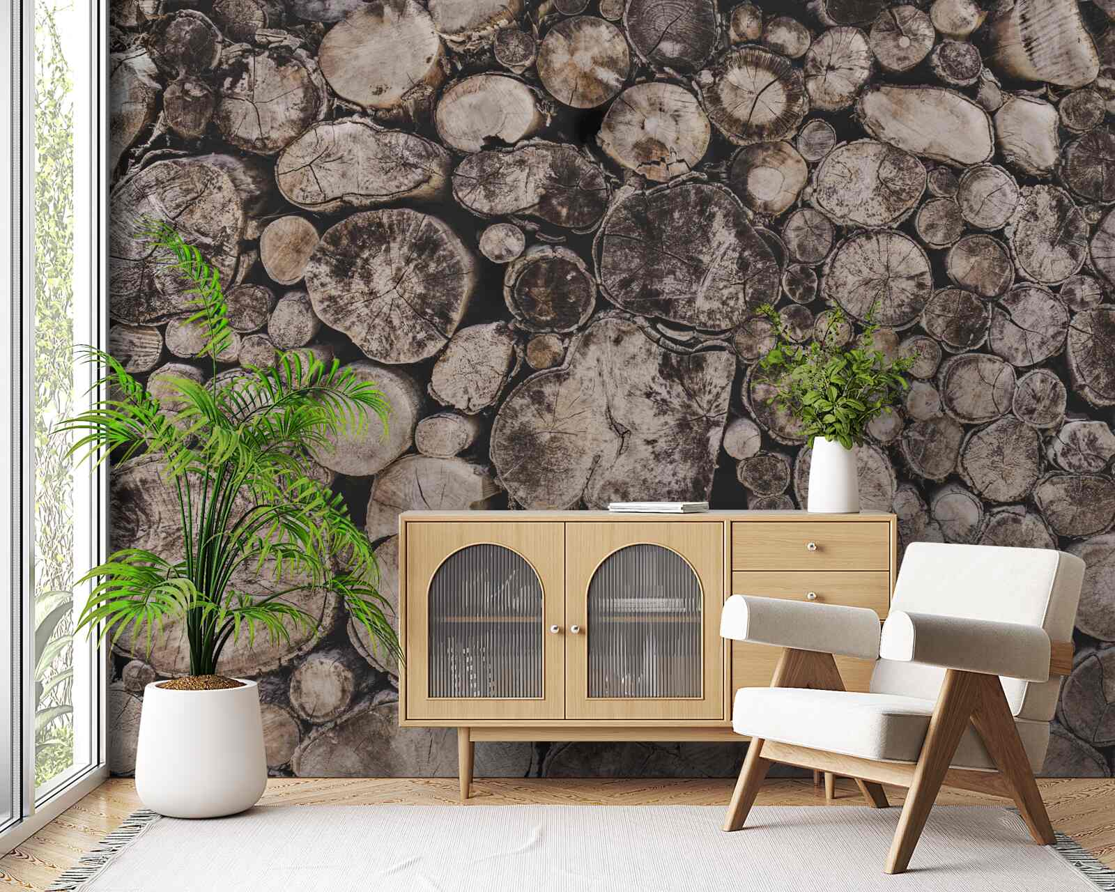 Fotobehang onreine stukken hout