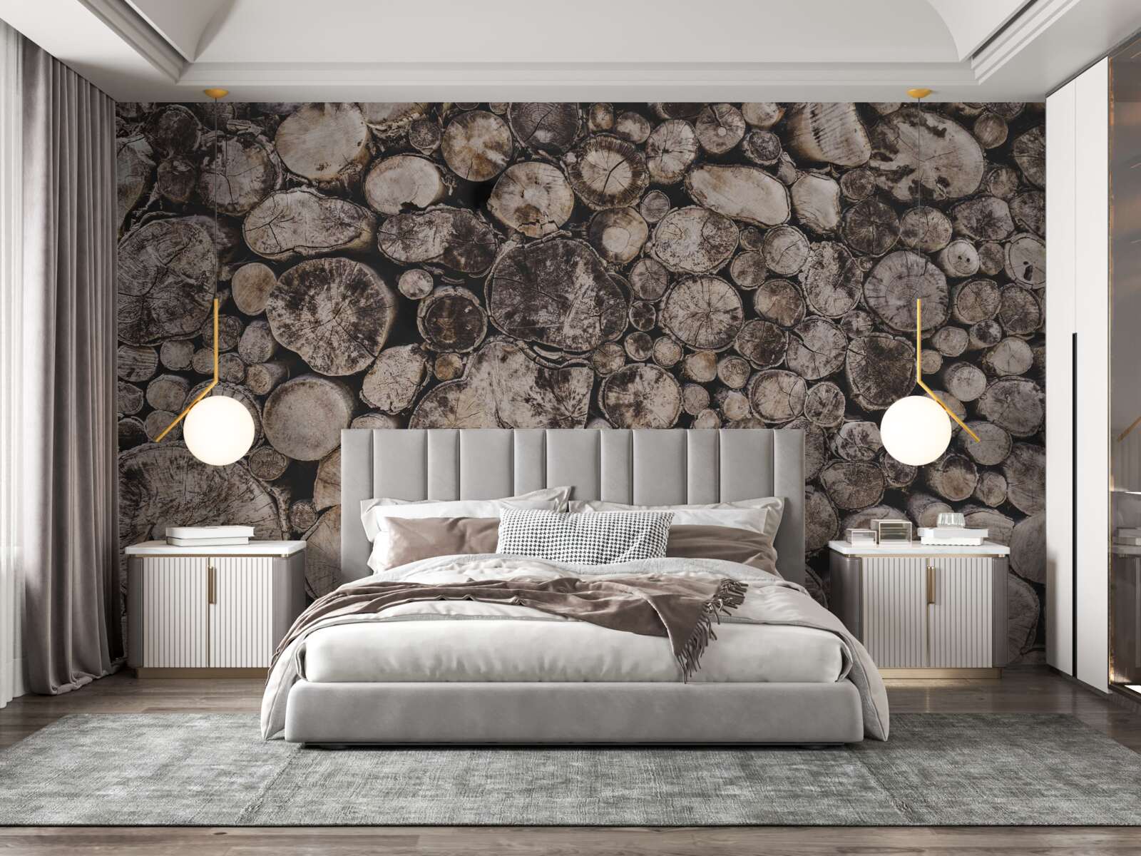 Fotobehang onreine stukken hout