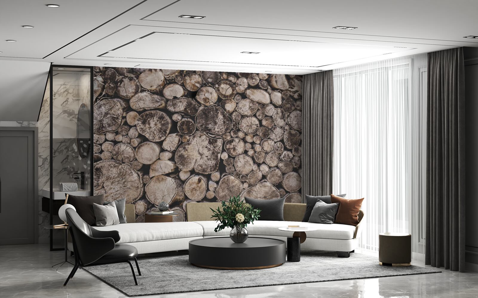 Fotobehang onreine stukken hout