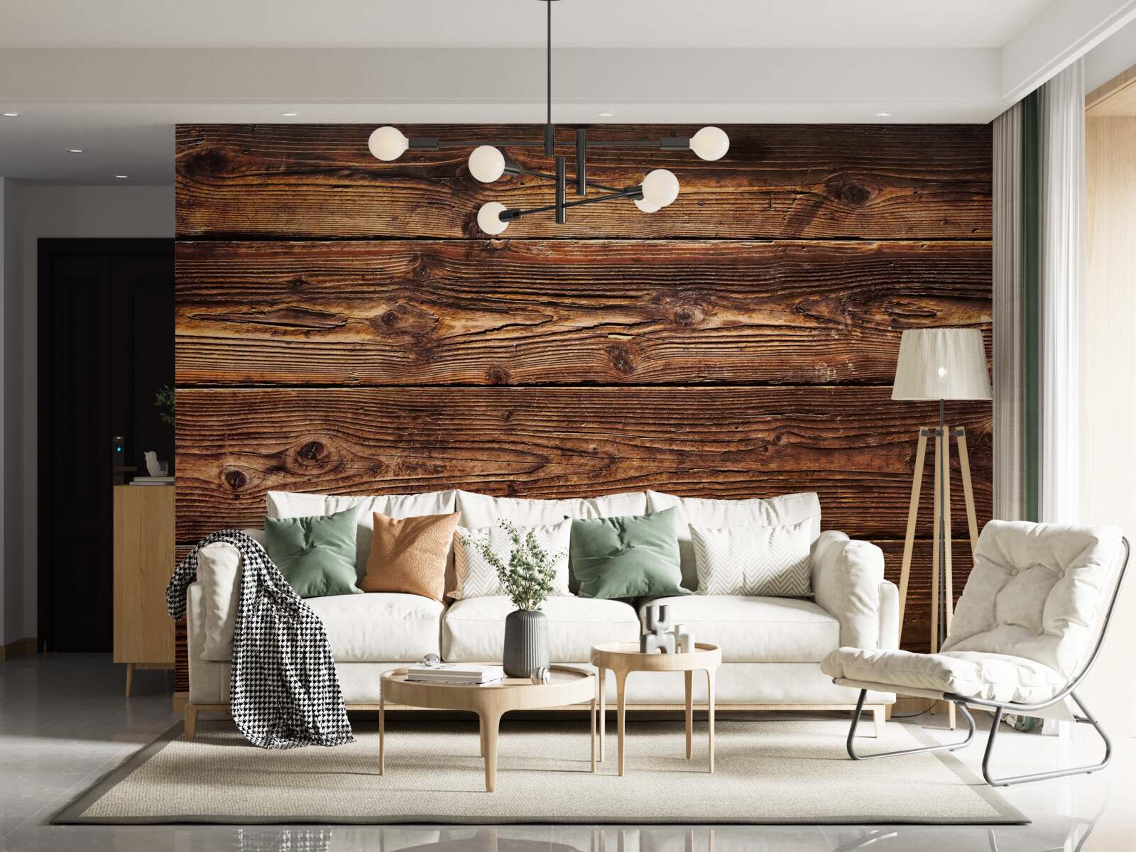 Fotobehang donkerbruin parket