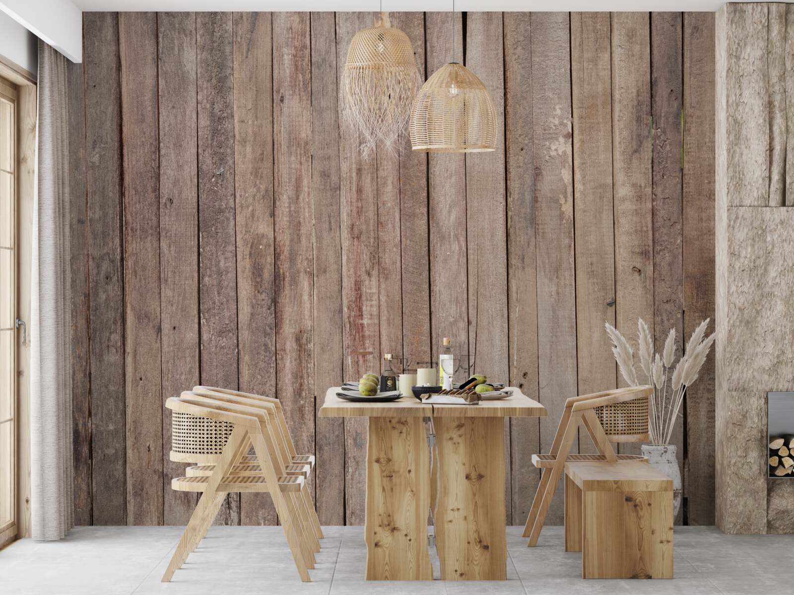 Fotobehang parketplanken in verschillende tinten