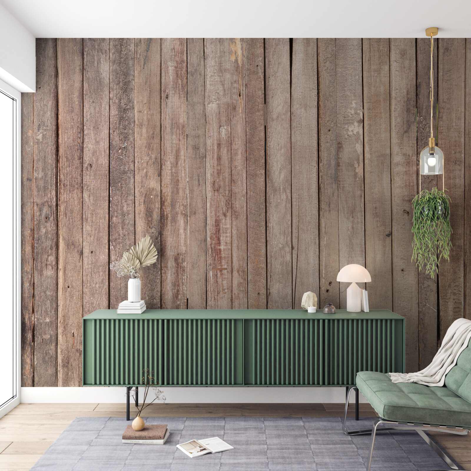 Fotobehang parketplanken in verschillende tinten