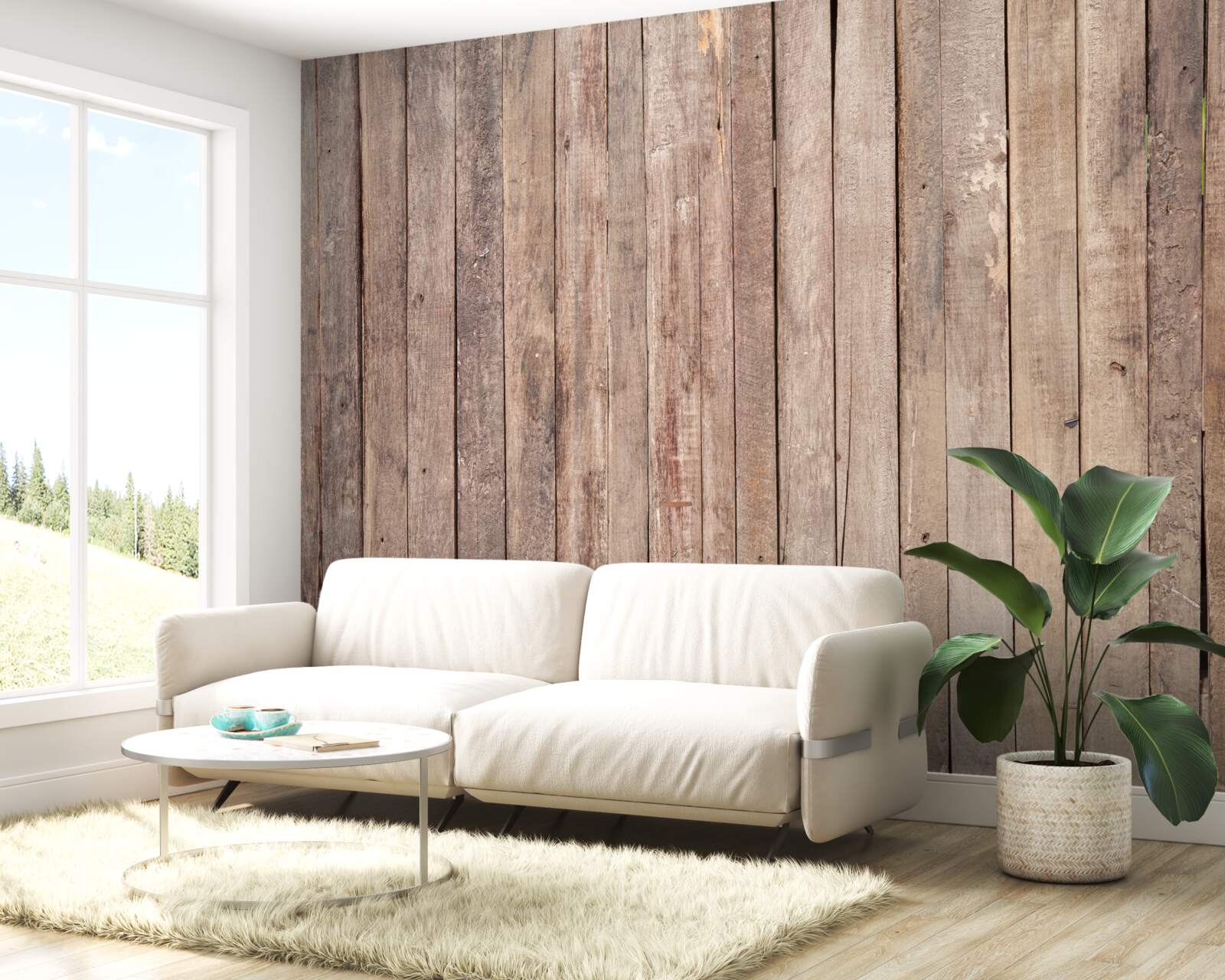 Fotobehang parketplanken in verschillende tinten