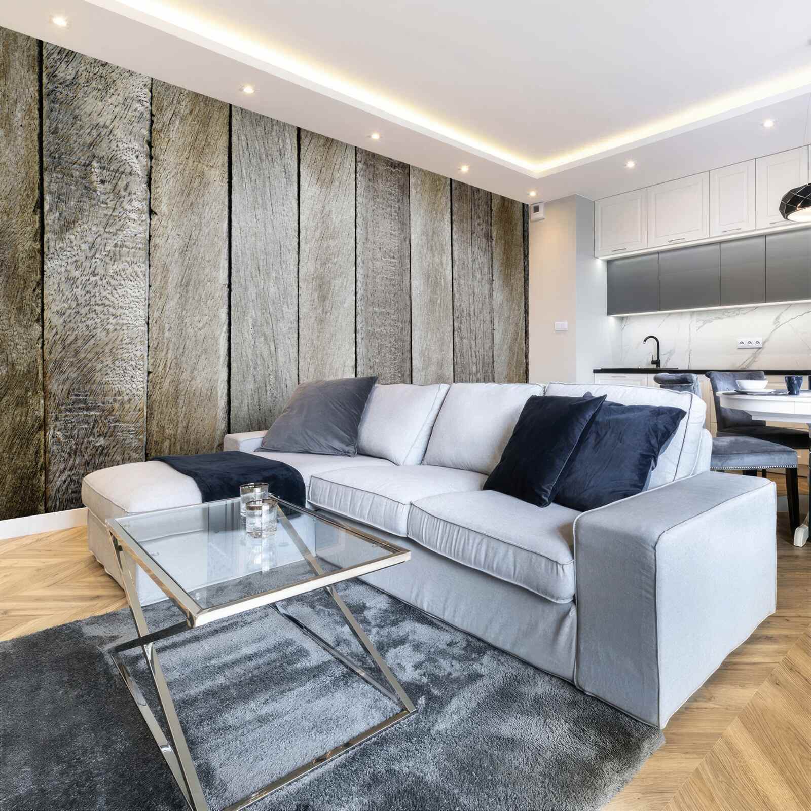 Fotobehang parket met verouderingseffect