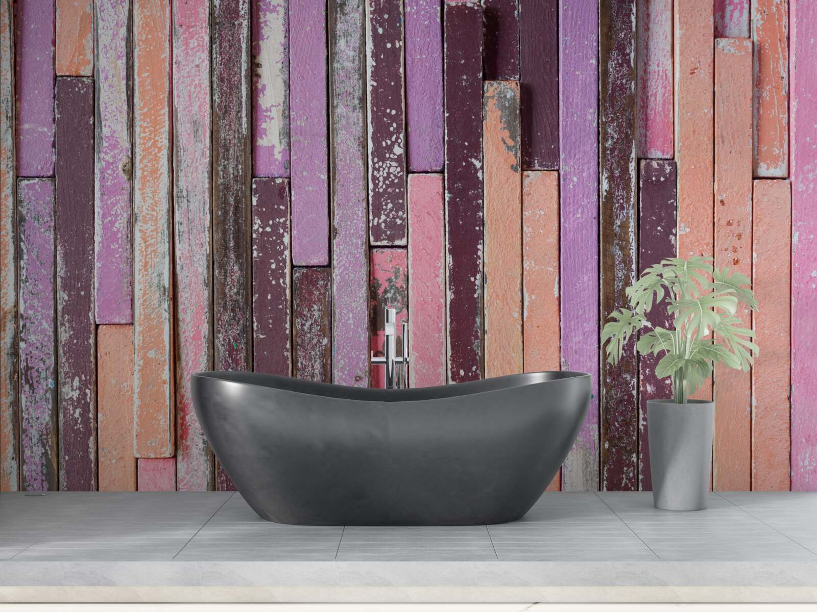 Fotobehang houten parketstroken in verschillende kleuren van vroeger