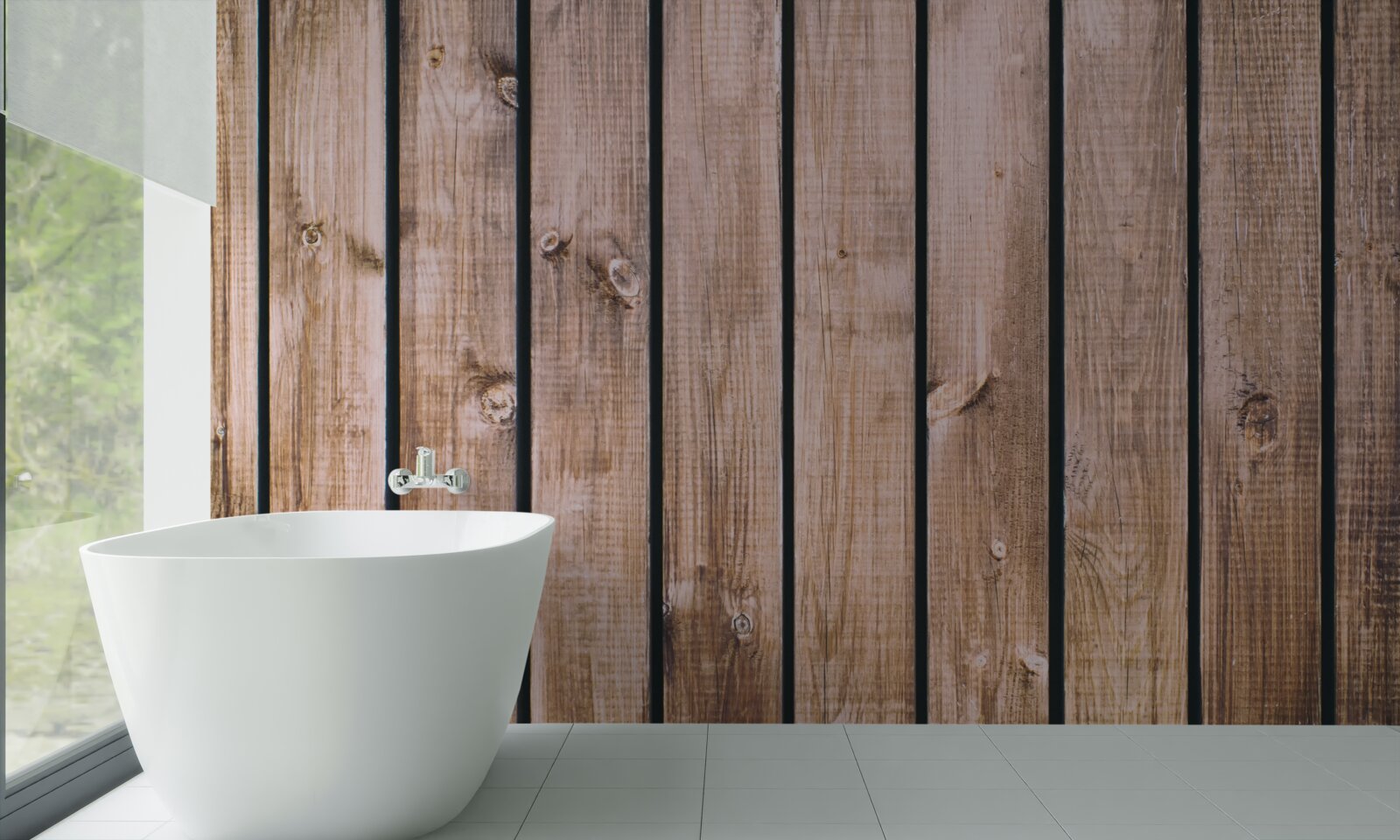 Fotobehang bruin parket