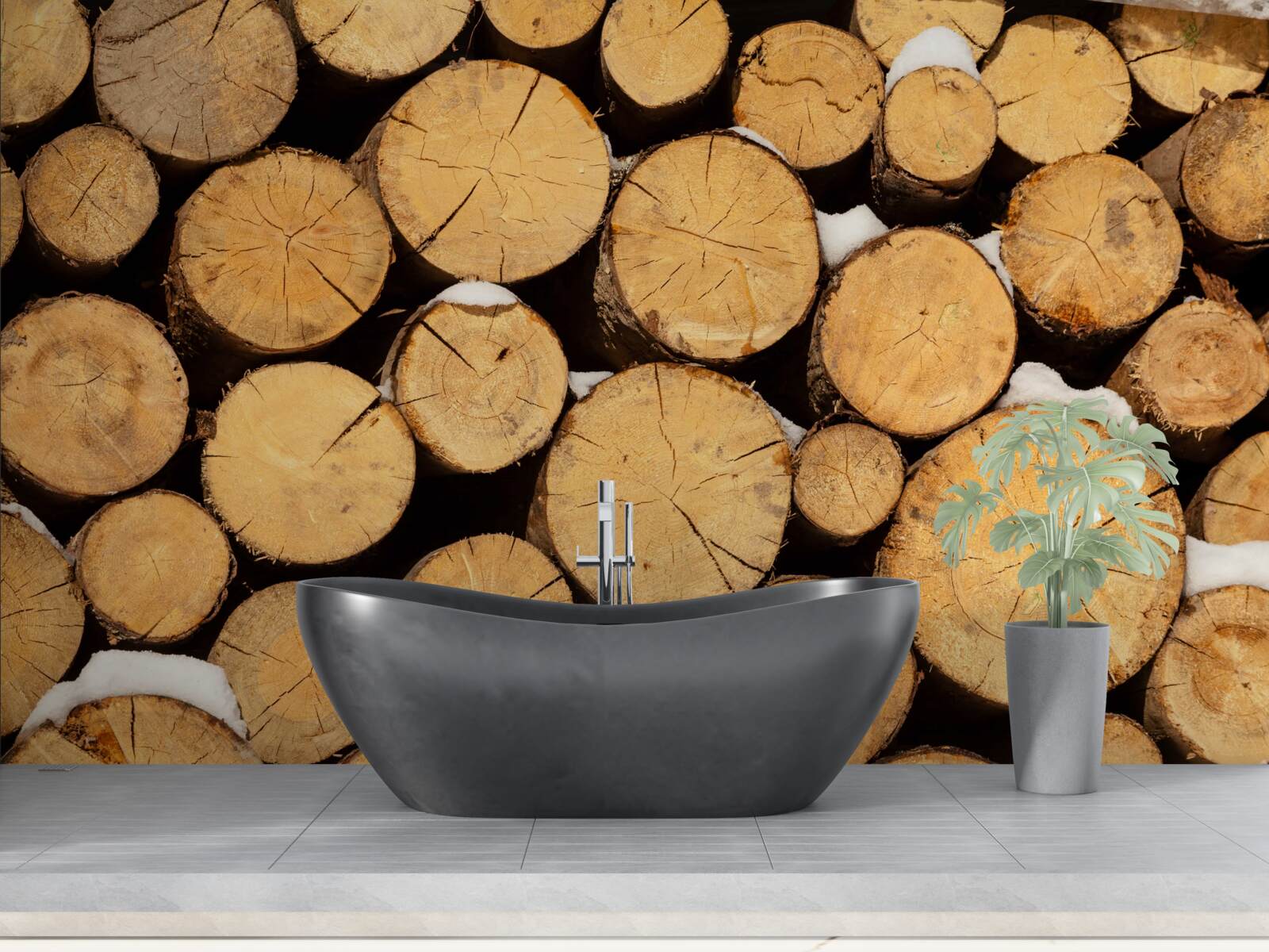 Fotobehang zorgvuldig kappen van bomen