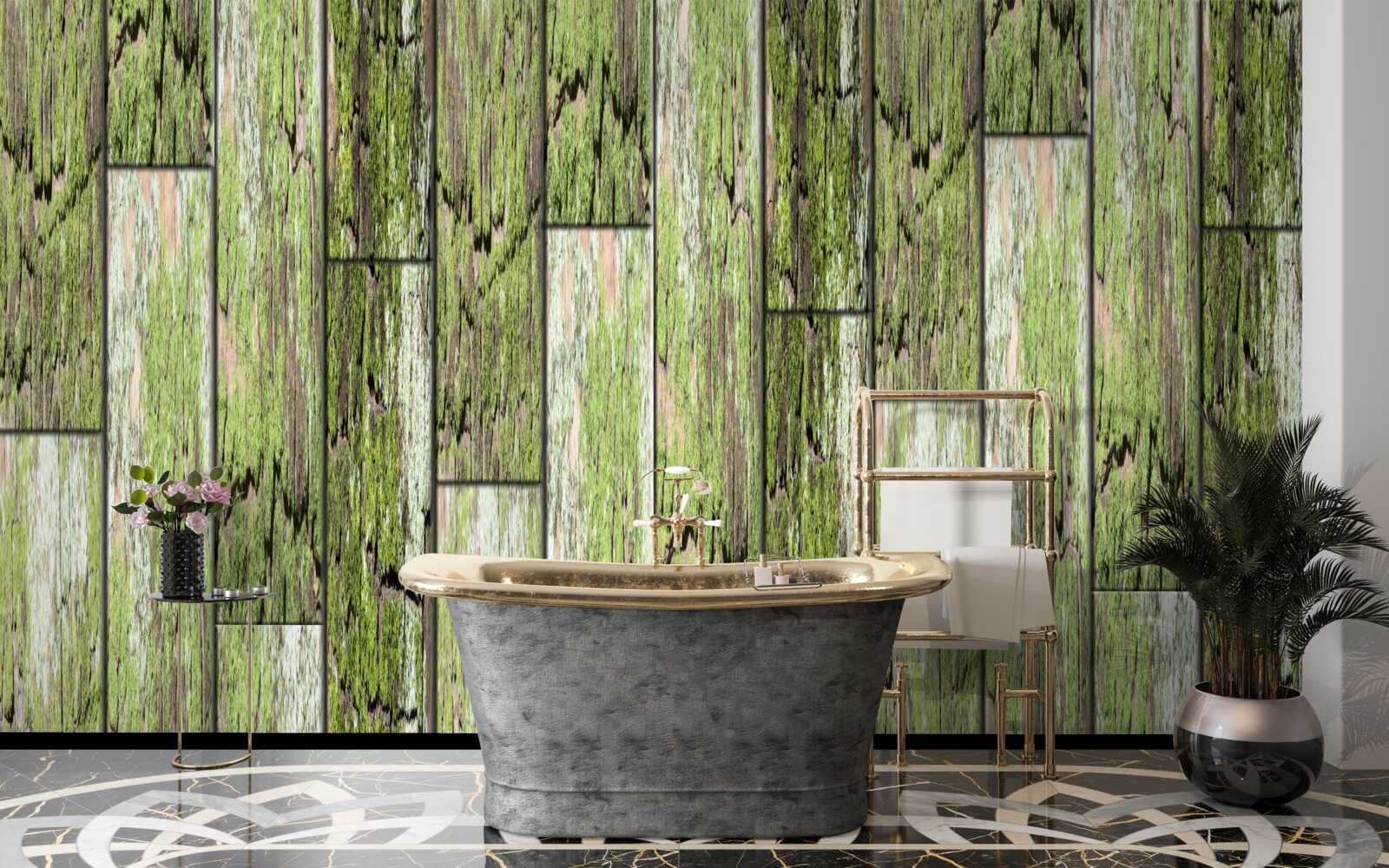 Fotobehang antiek geschilderd houtwerk