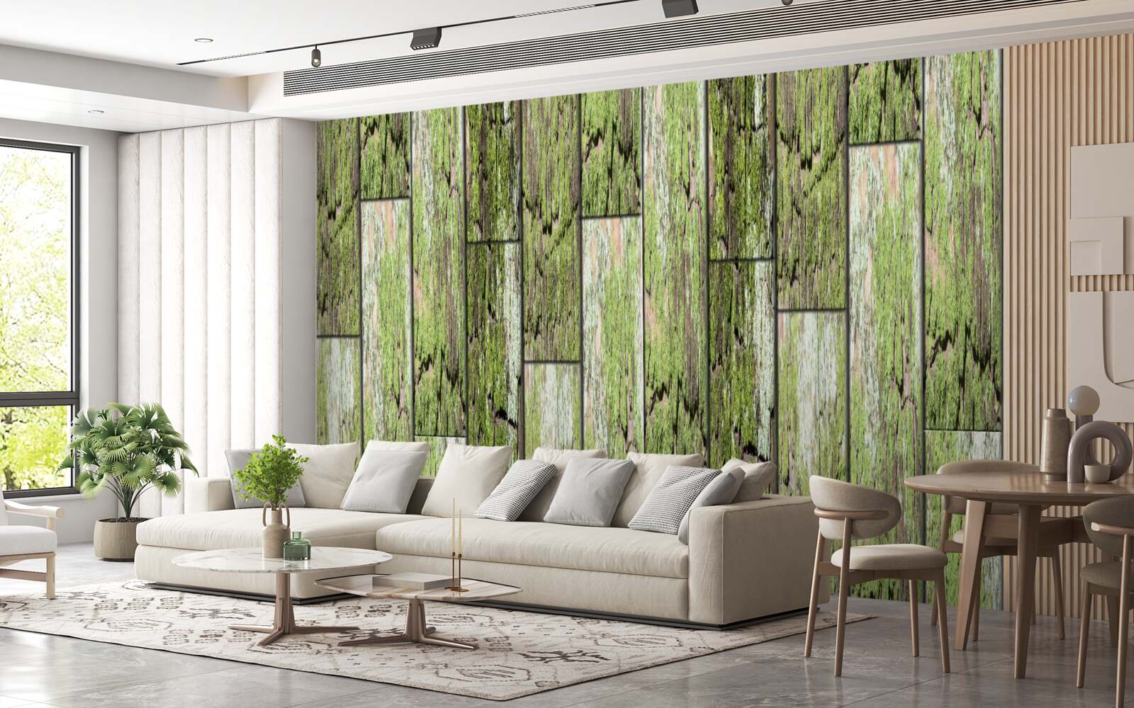 Fotobehang antiek geschilderd houtwerk