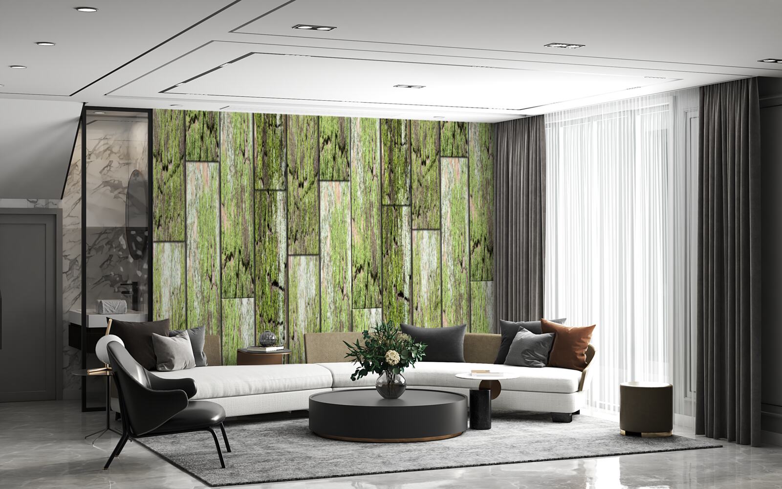 Fotobehang antiek geschilderd houtwerk