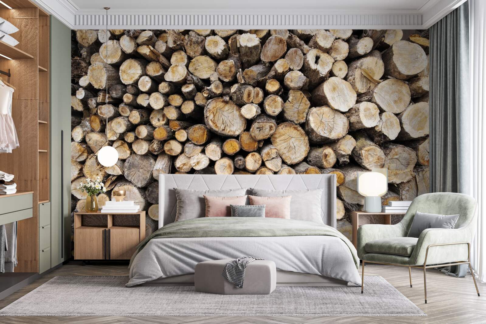 Fotobehang gekapte bomen zijn erg talrijk