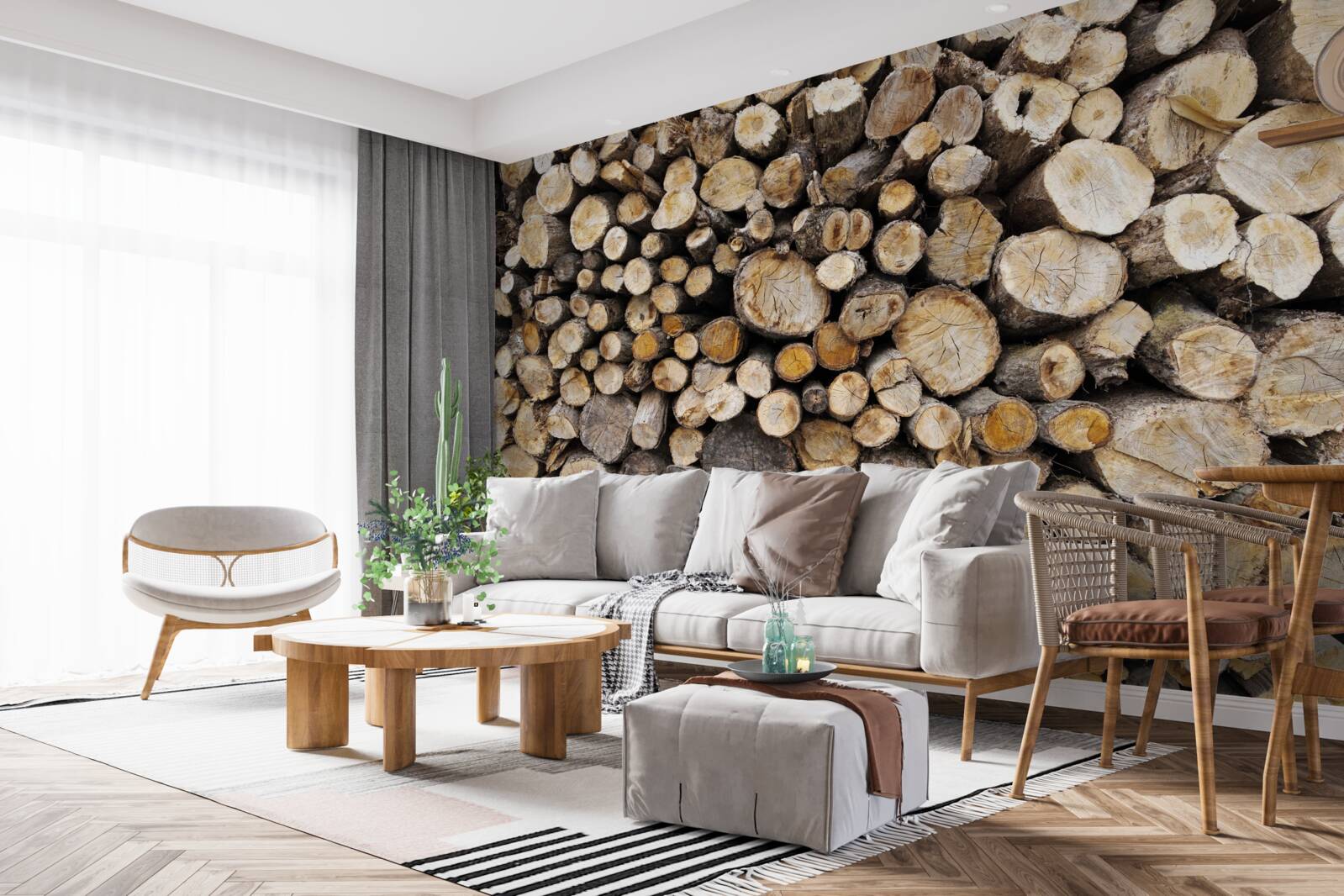 Fotobehang gekapte bomen zijn erg talrijk