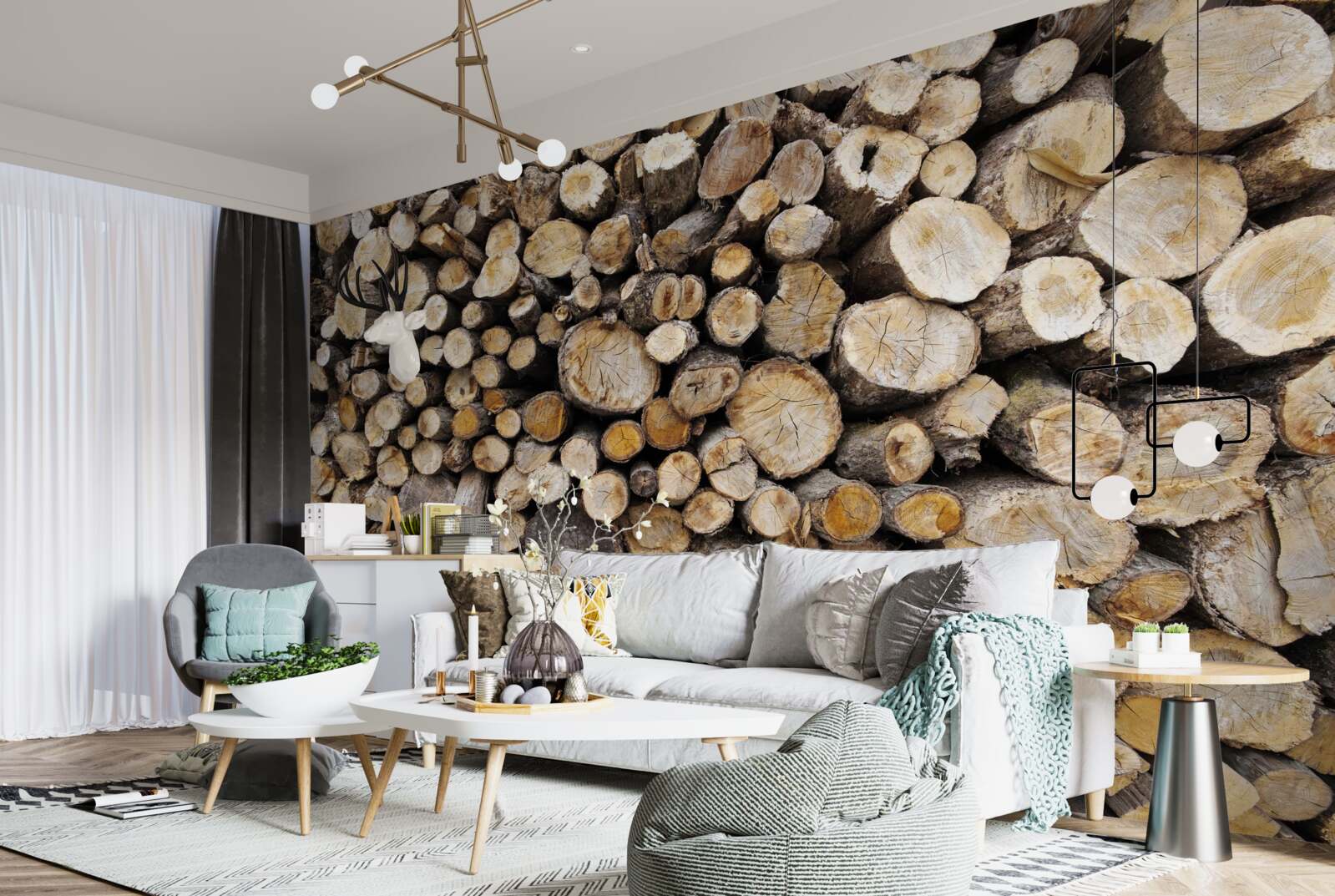 Fotobehang gekapte bomen zijn erg talrijk