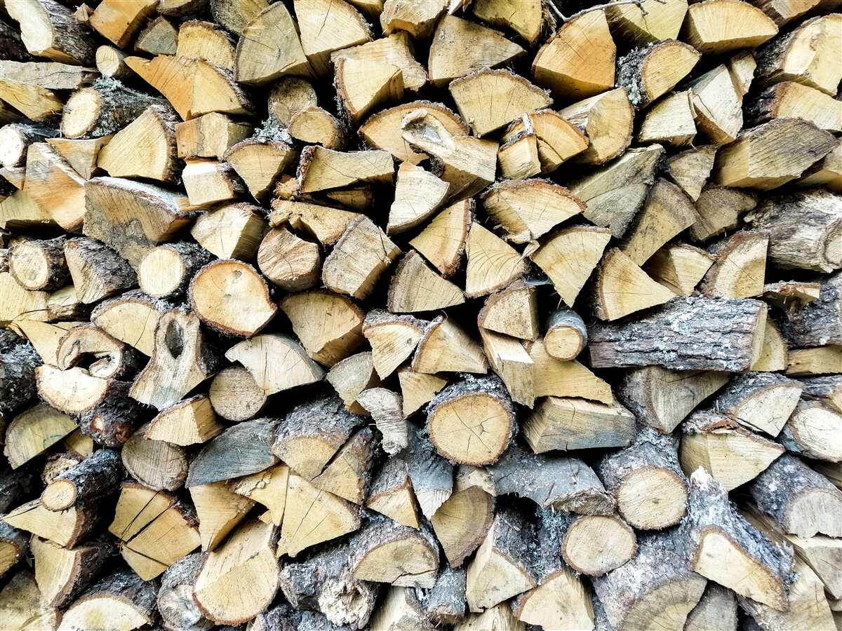 Fotobehang blokken afvalhout