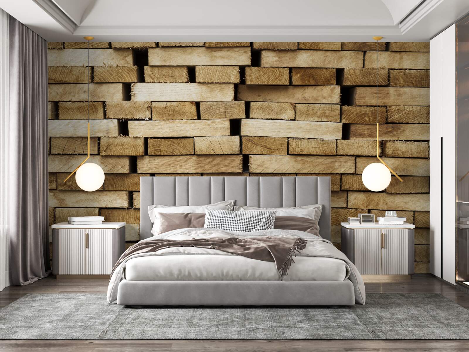 Fotobehang geplaveide muur