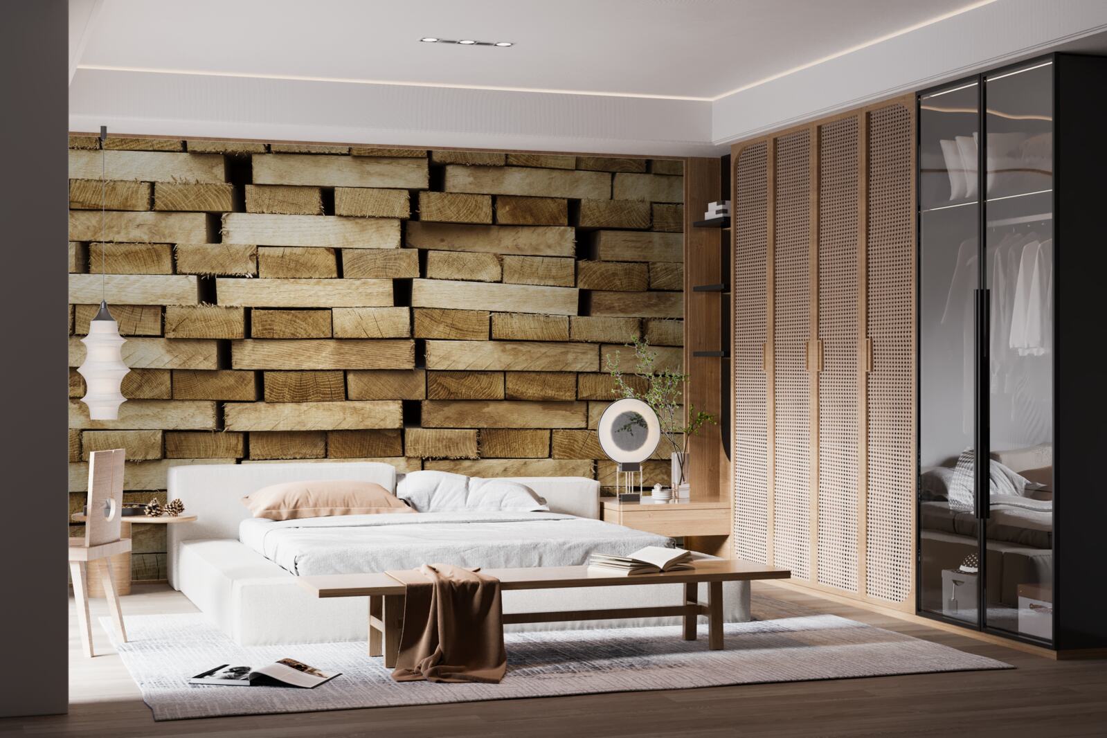 Fotobehang geplaveide muur