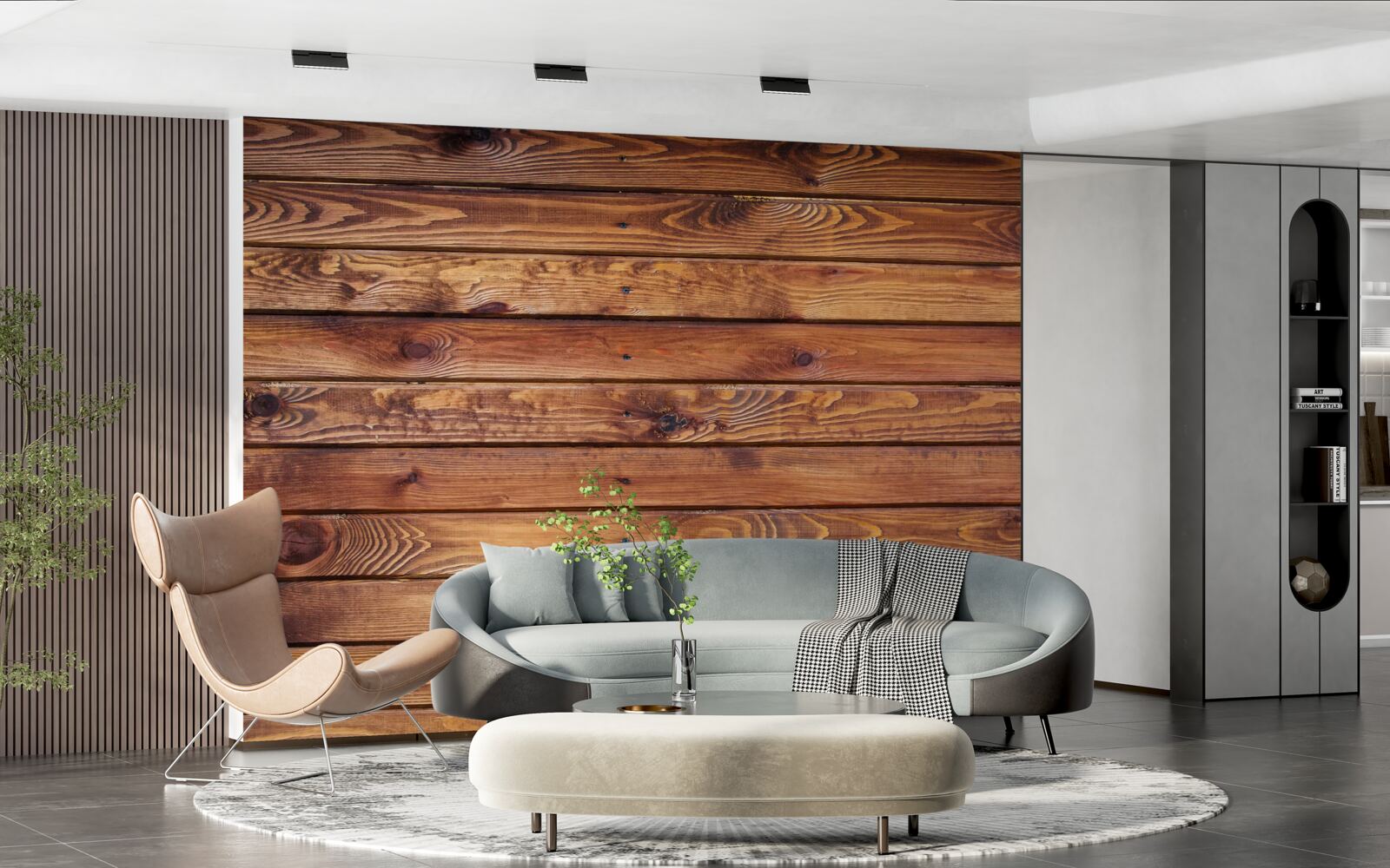 Fotobehang natuurlijke houtstructuur